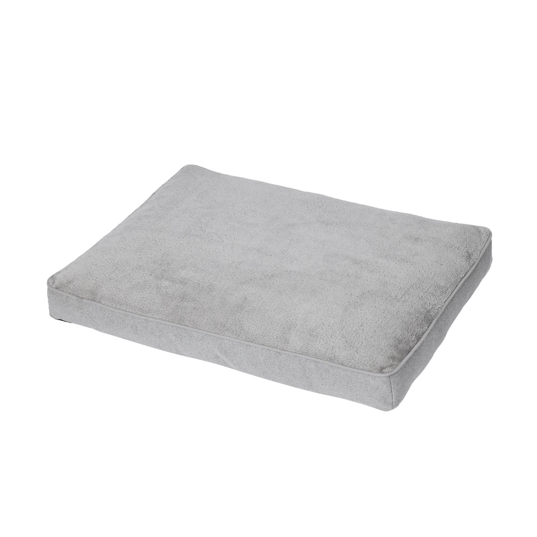 1 Pet Bed Rectangle Plush Top - Large, Grey, 1 of 7