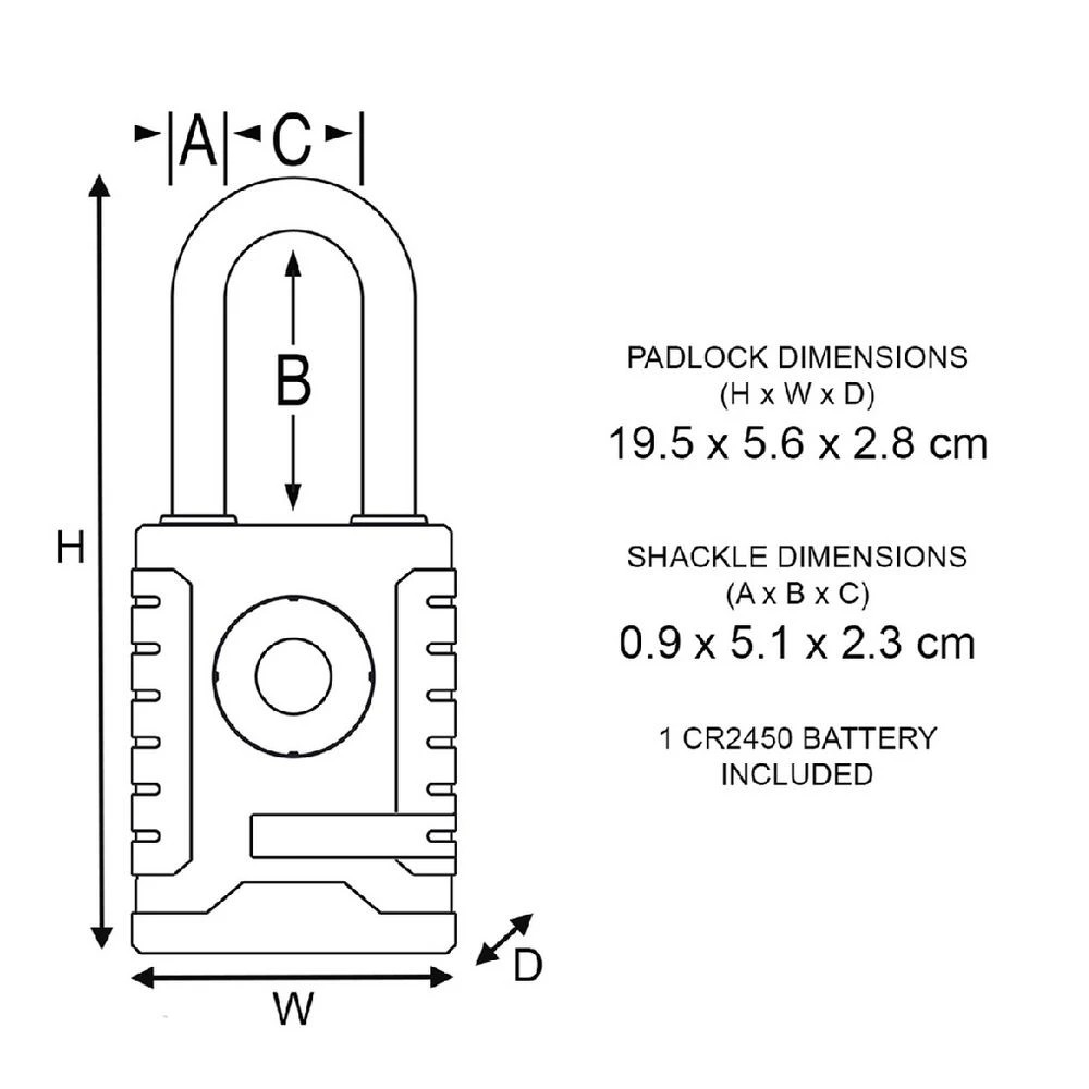 6 Masterlock Bluetooth Outdoor Padlock Black, 6 of 8
