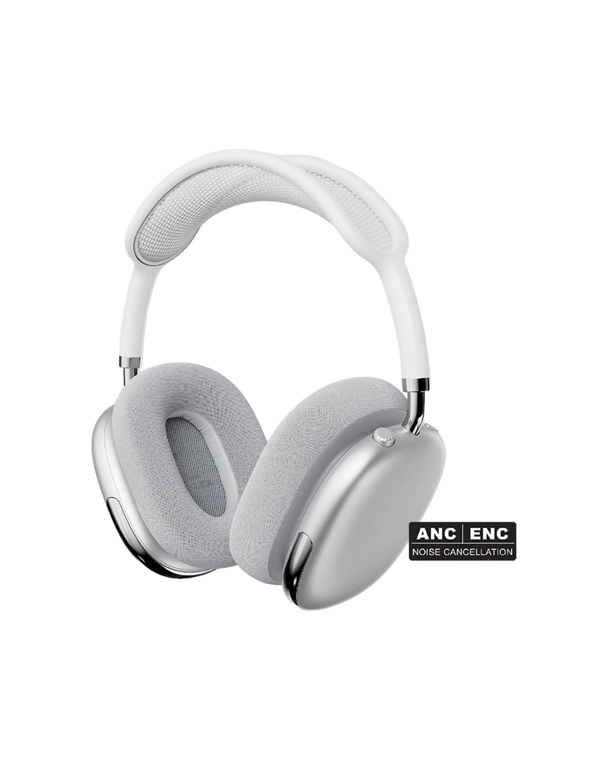 2 Sansai Wireless Bluetooth Headphones ANC Ultra Lightweight Foldable Design - Silver, 2 of 3
