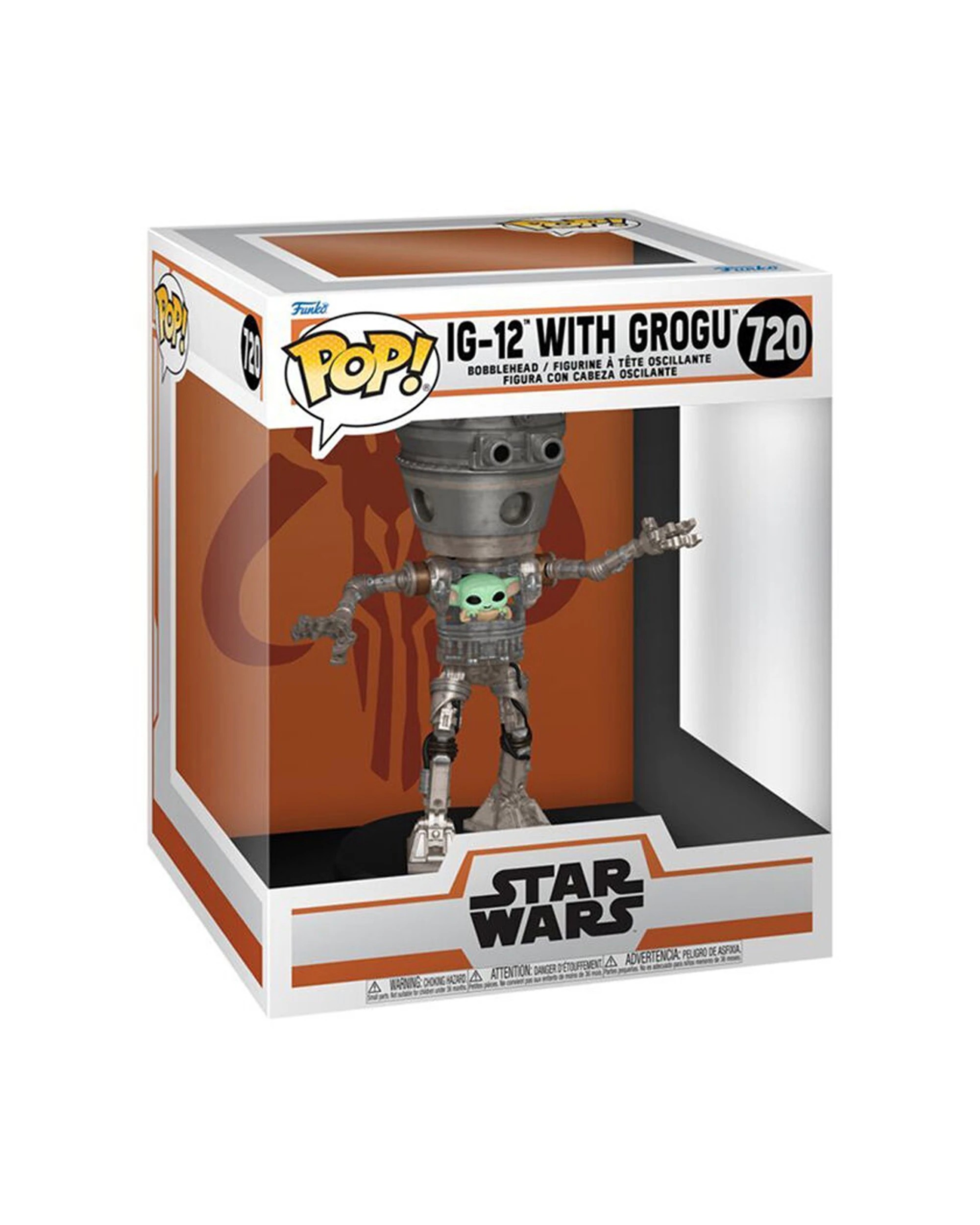 2 Star Wars IG-12 With Grogu Deluxe Pop Vinyl Bobblehead Action Figure 6.75 Inch
 - metallic, 2 of 3