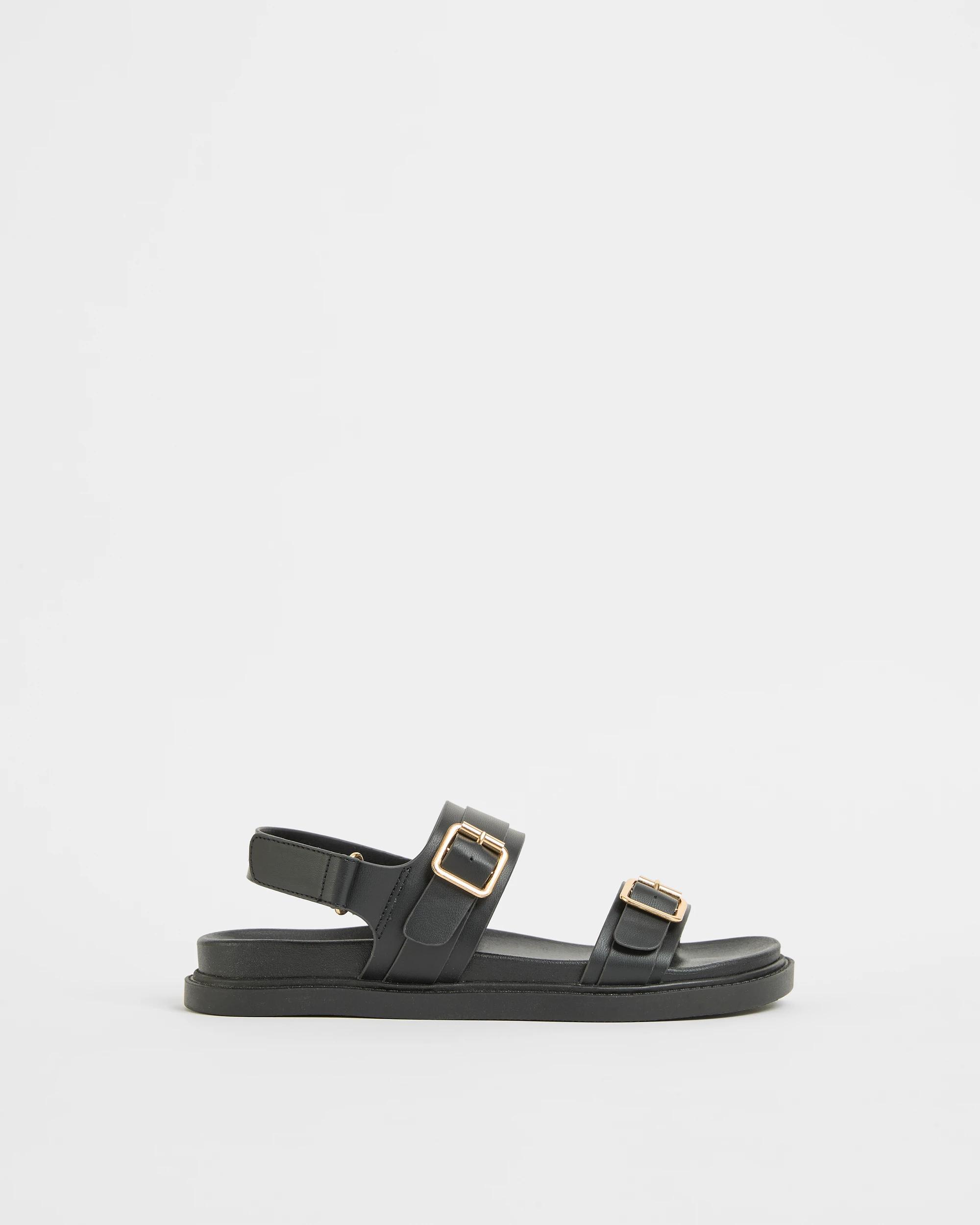 1 Target Youth Double Strap Sandals BLACK, 1 of 3