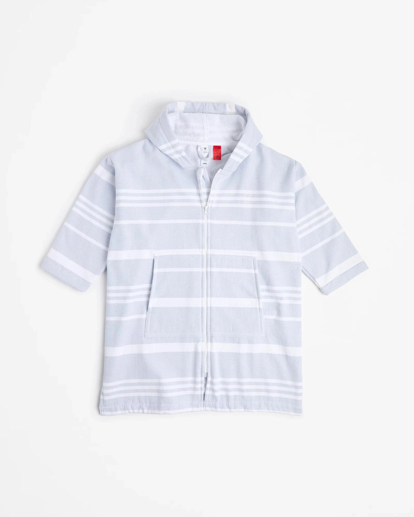 4 Target Henley Kids  Zip Thru Hooded Towel - Blue, 4 of 6