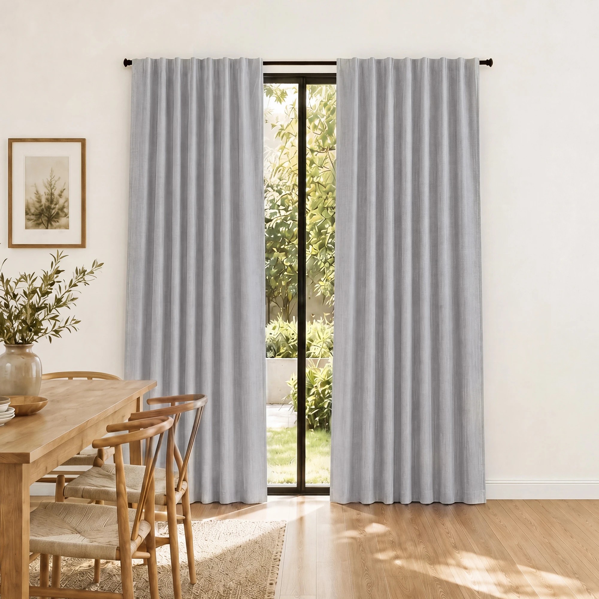 7 Marlow Blackout Curtains 2 Panels Thermal Linen Look Blockout Drapes 180 x 230cm, 7 of 8