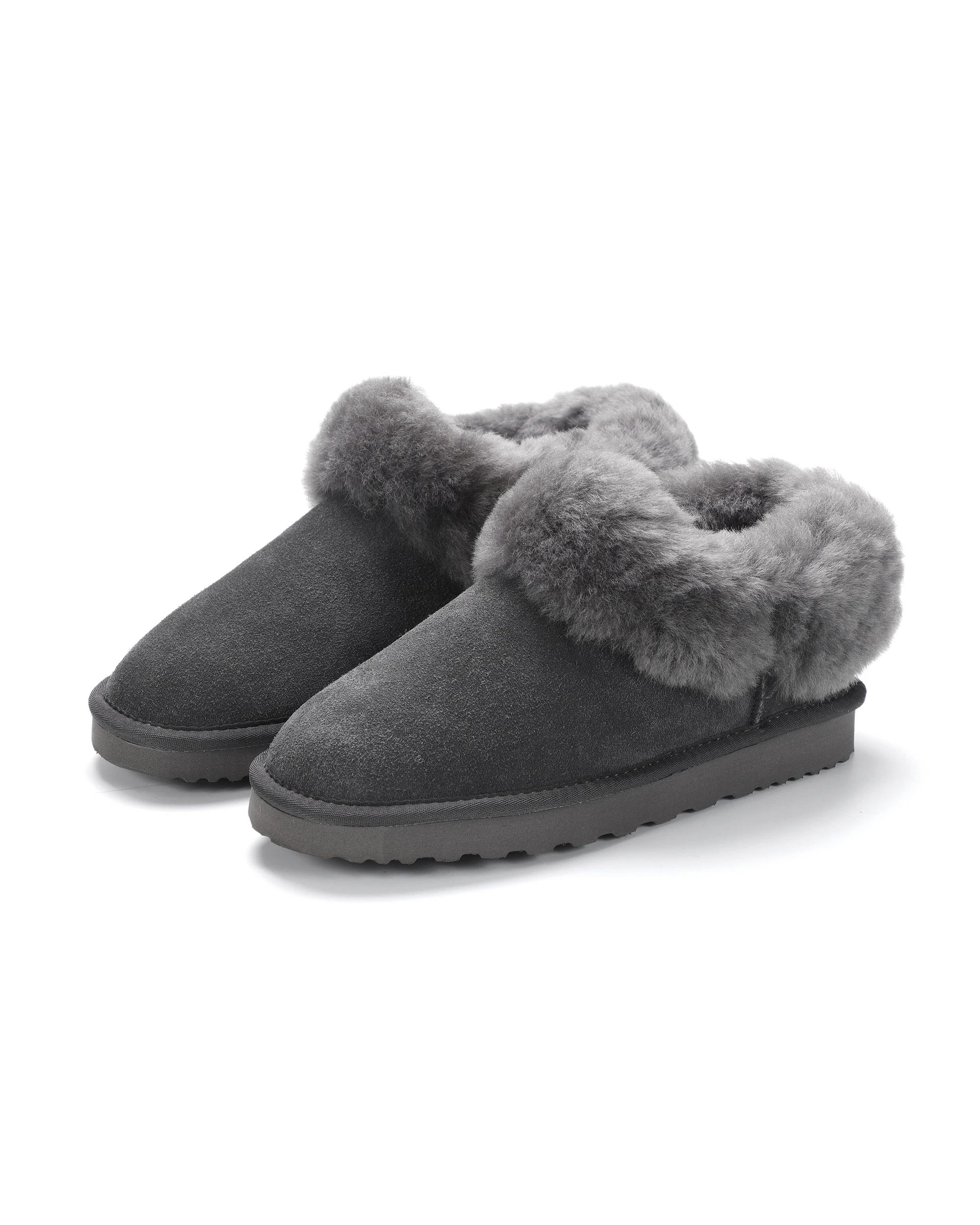 5 AUS WOOLI Sheepskin Wool Traditional Ankle UGG Slippers GREY, 5 of 6