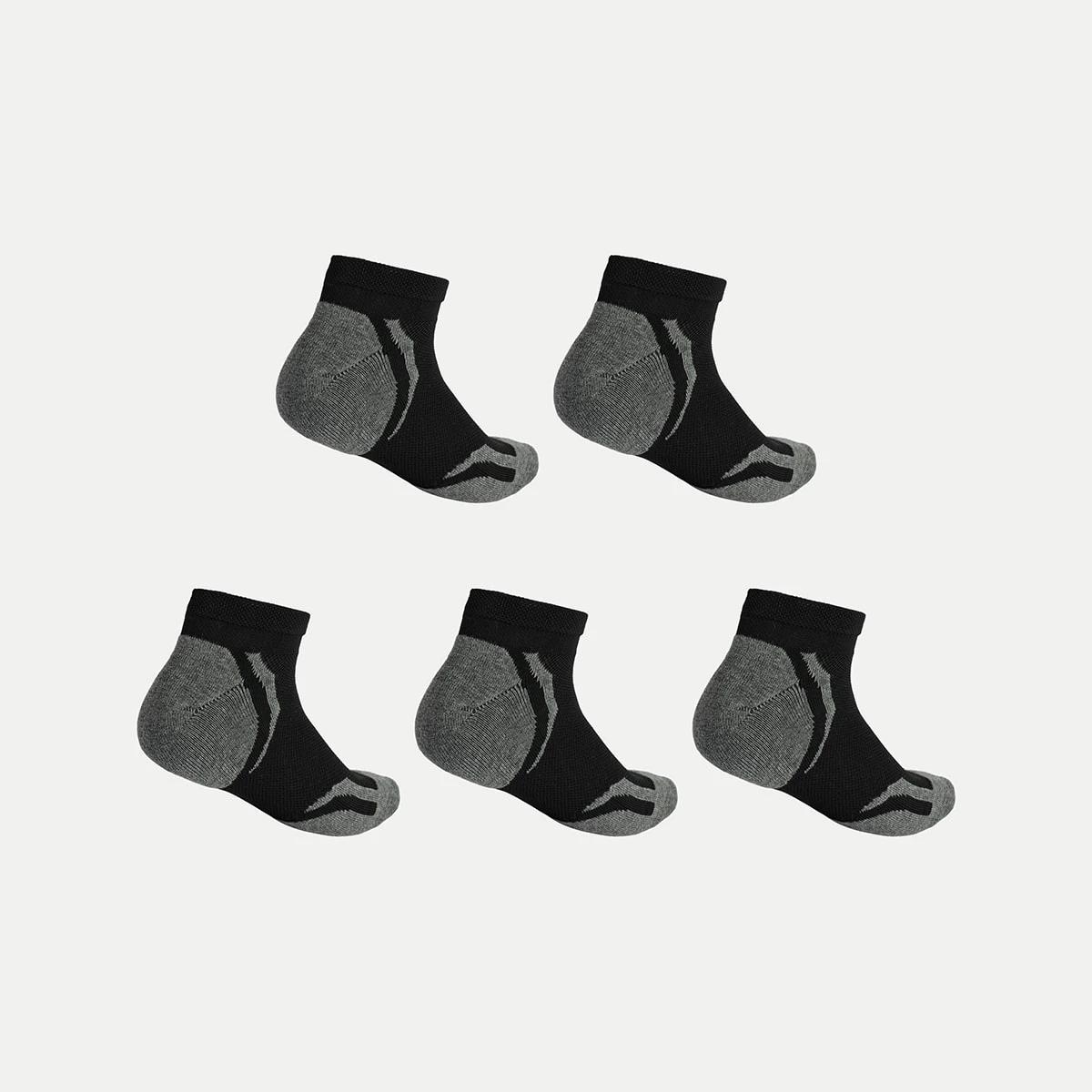 2 5 Pack Low Cut Mesh Sport Socks BLACK, 2 of 3