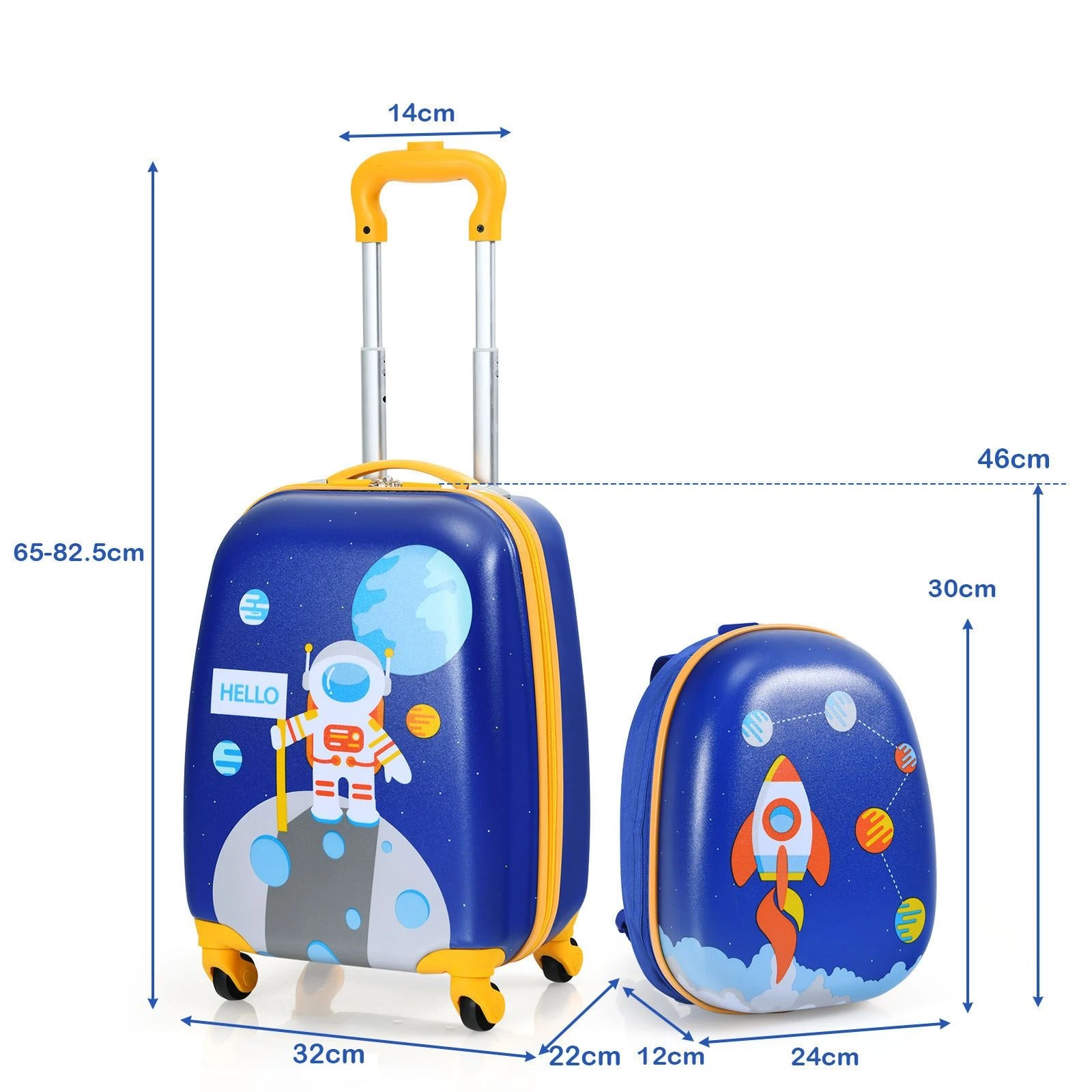 1 Costway 2PC 16" Luggage + 13" Backpack Set Travel Suitcase Set, 1 of 1