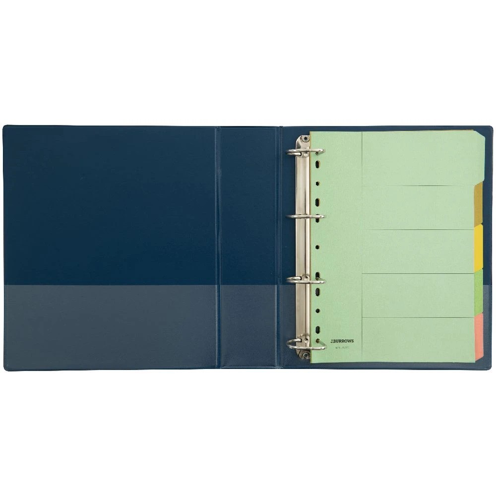 5 J.Burrows Insert Binder A4 4 D-Ring 50mm Blue, 5 of 6