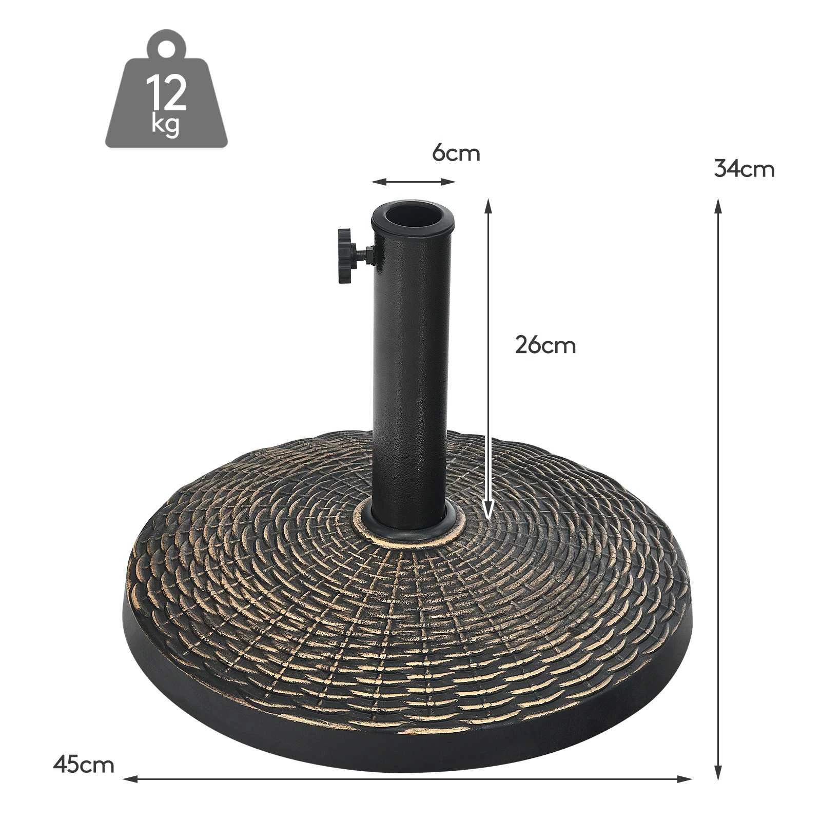 2 Costway Resin Patio Umbrella Base Heavy-duty Umbrella Stand Outdoor Umbrella Holder, 2 of 2