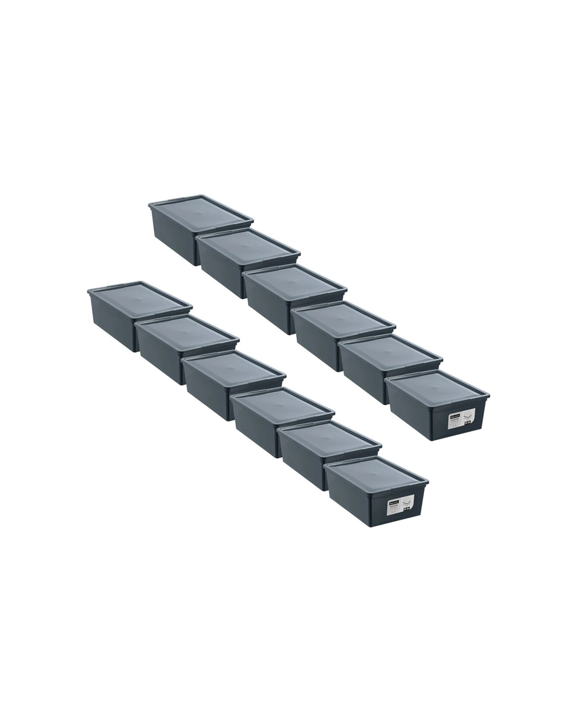 1 Boxsweden Essentials Storage Organiser Stackable Tub 12PK 10.5L Capacity - Assorted, 1 of 7