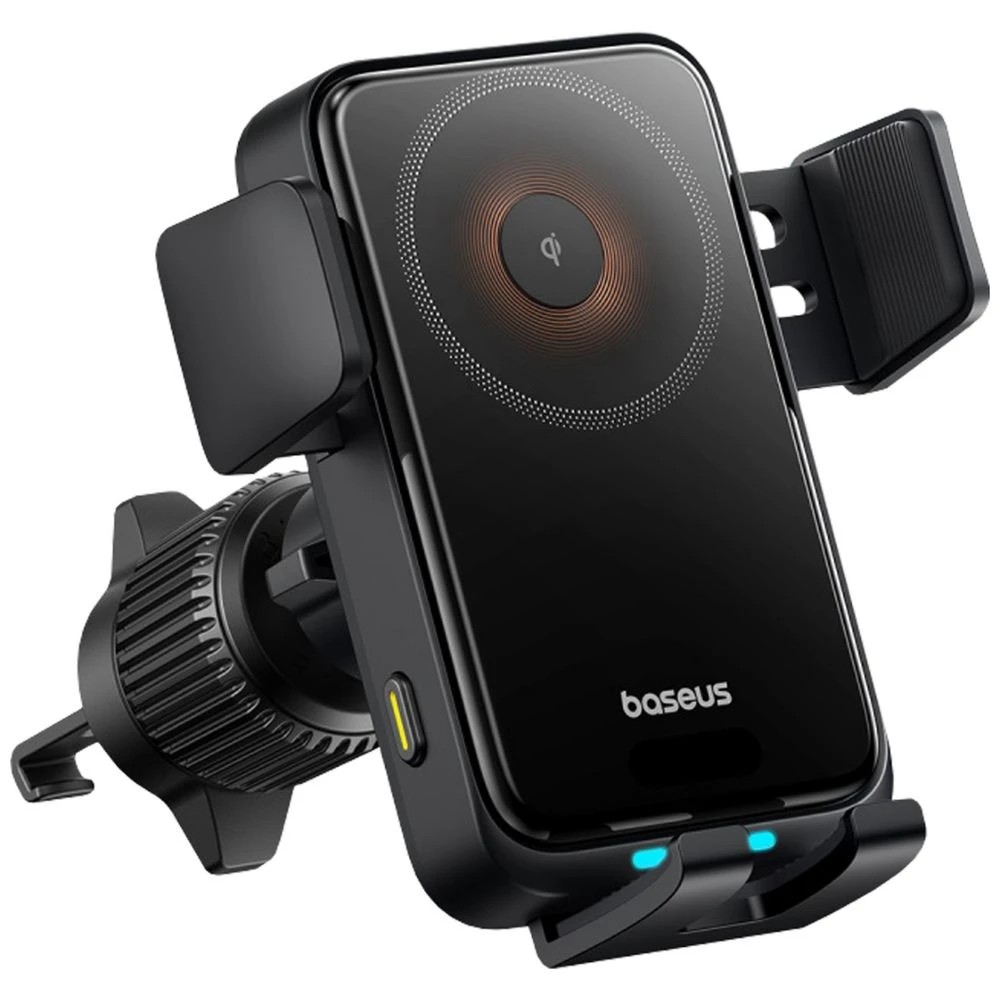 1 Baseus Wisdom Pro 15W QI Wireless Charger Car Mount Black, 1 of 8