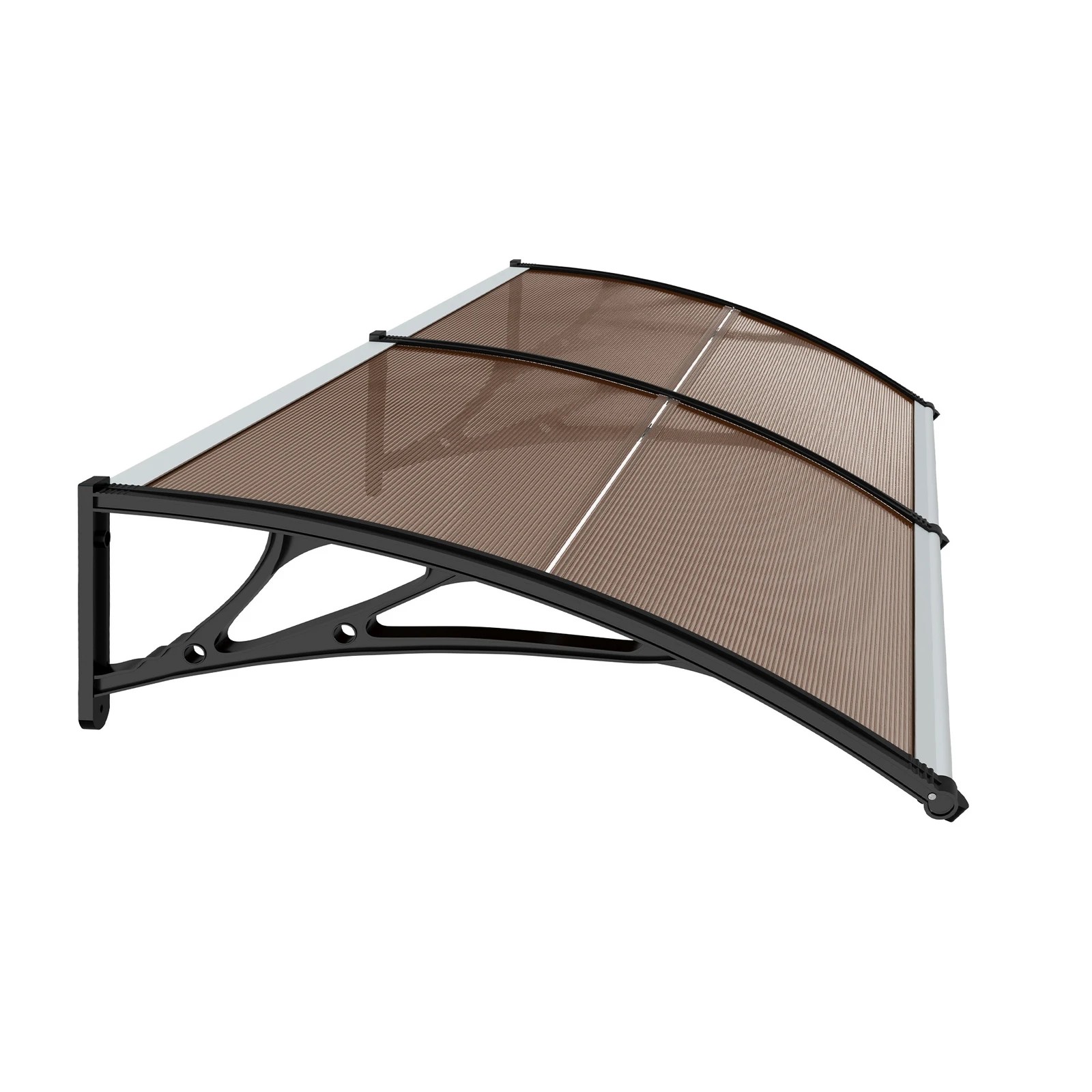 7 Livsip Window Door Awning Canopy Outdoor Patio Rain Cover Sun Shield 1.17mx3m - Brown, 7 of 8