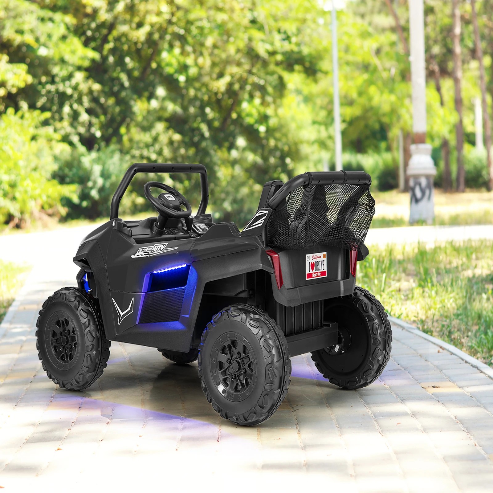 6 Costway 12V Kids Ride On Car Electric Vehicle Toy w/Music - Black, 6 of 6