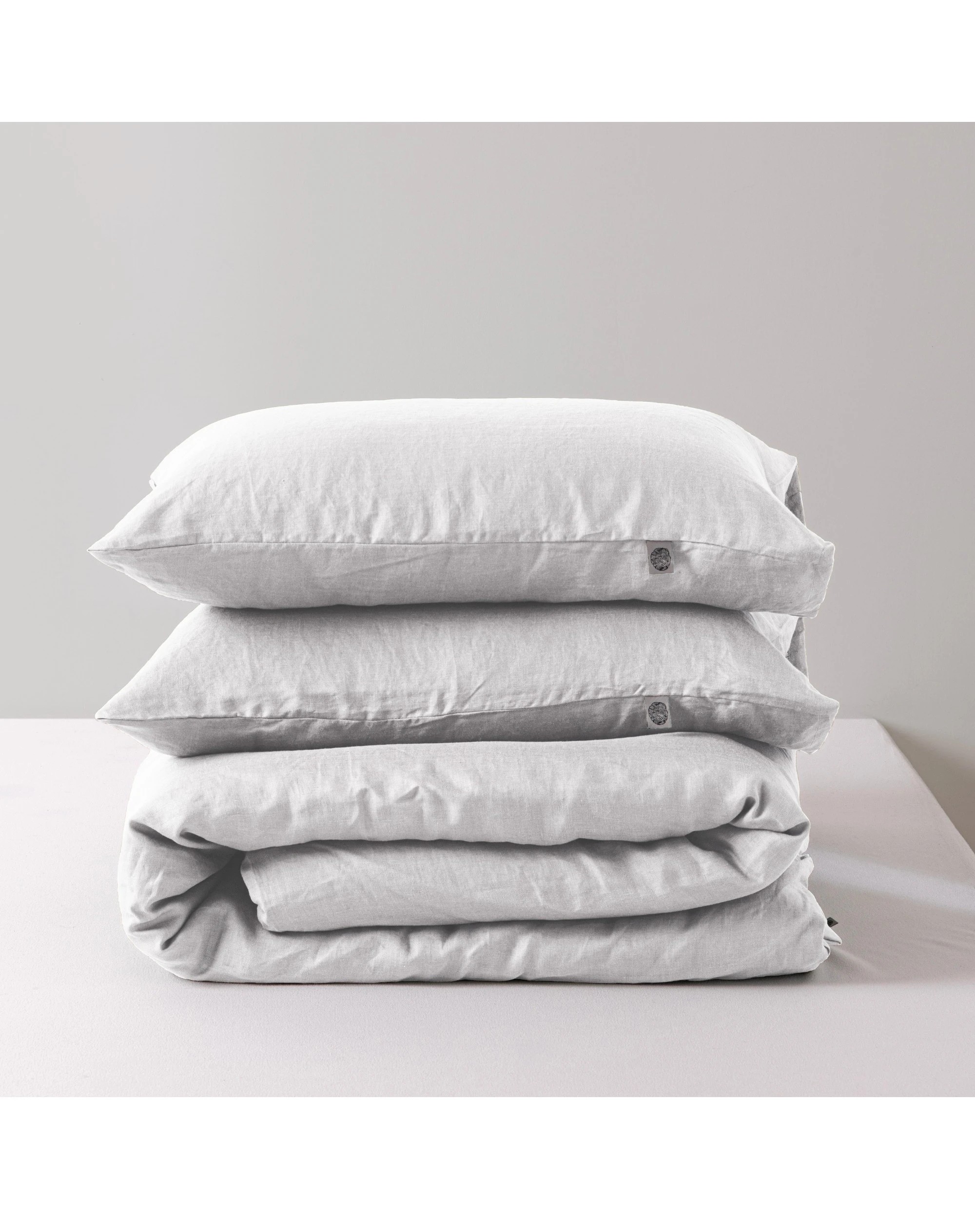 4 Natural Home Vintage Washed 100% Hemp Quilt Cover Set - Queen Bed - Dove Grey, 4 of 8