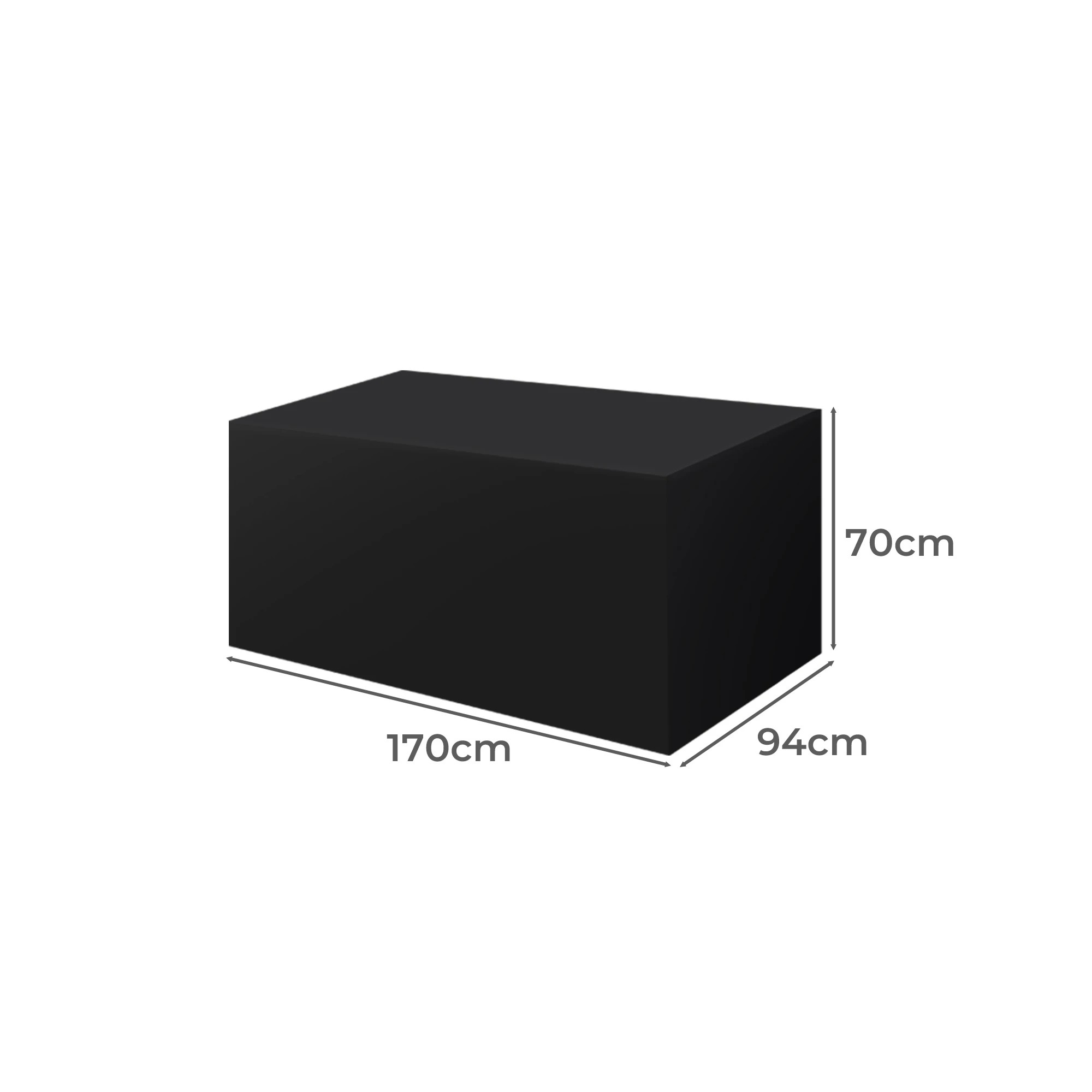 3 Marlow 170x94x70cm Outdoor Funiture Cover - Black, 3 of 7