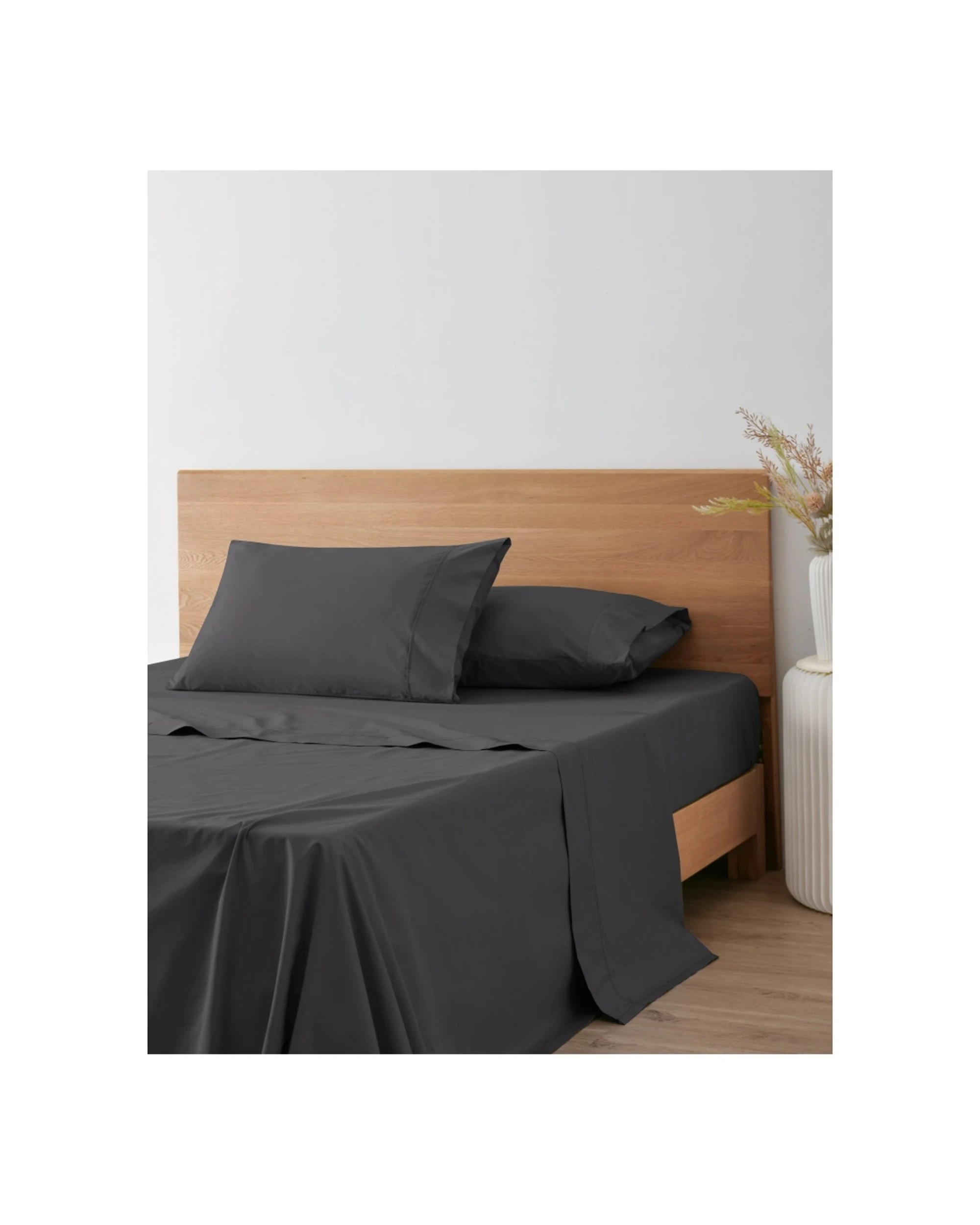 1 ONKAPARINGA 300TC Hepburn Cotton Percale Sheet Bedding Set - Queen Bed, 1 of 5