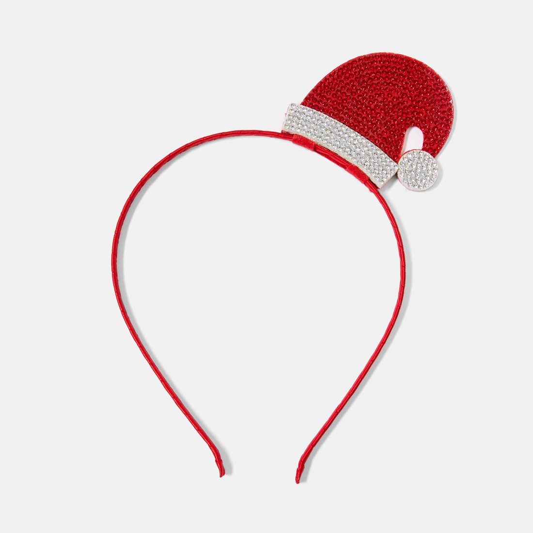 2 Christmas Santa Hat Headband - Red and White, 2 of 5