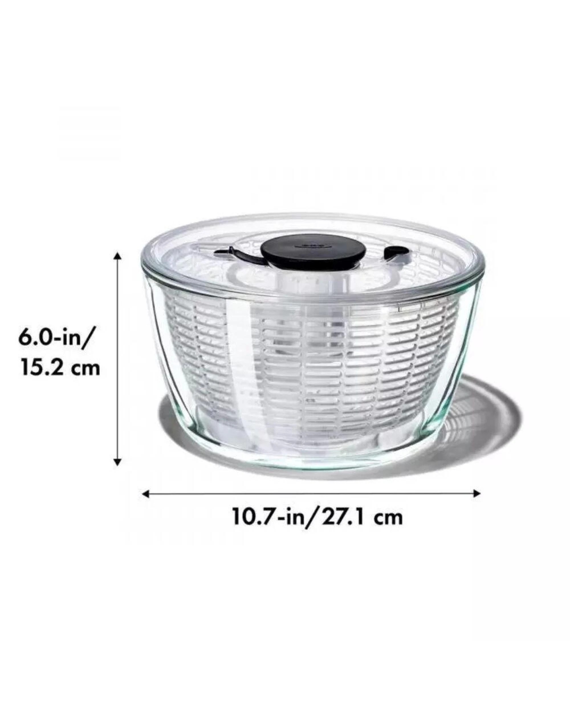 3 OXO Good Grips Glass Salad Spinner  Serving Bowl Lettuce Dryer, 3 of 5