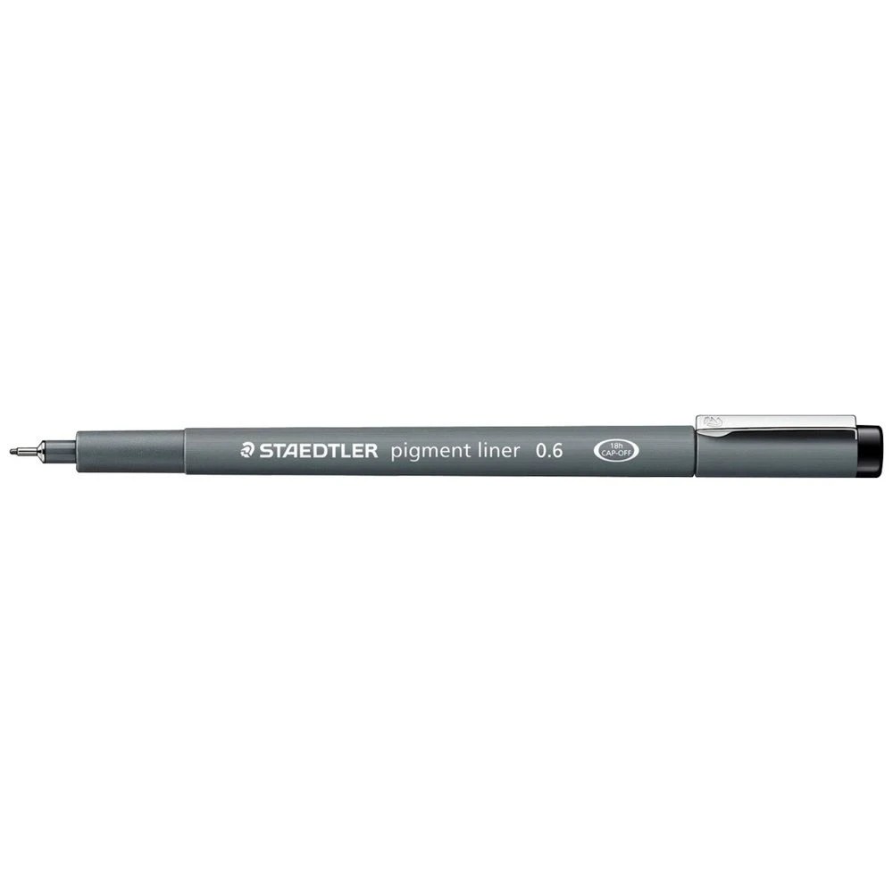 1 Staedtler Pigment Liner 0.6mm Black, 1 of 3