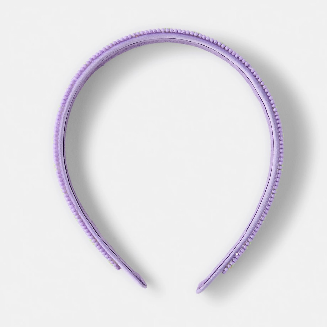 3 Flower Beaded Headband - Purple, 3 of 4