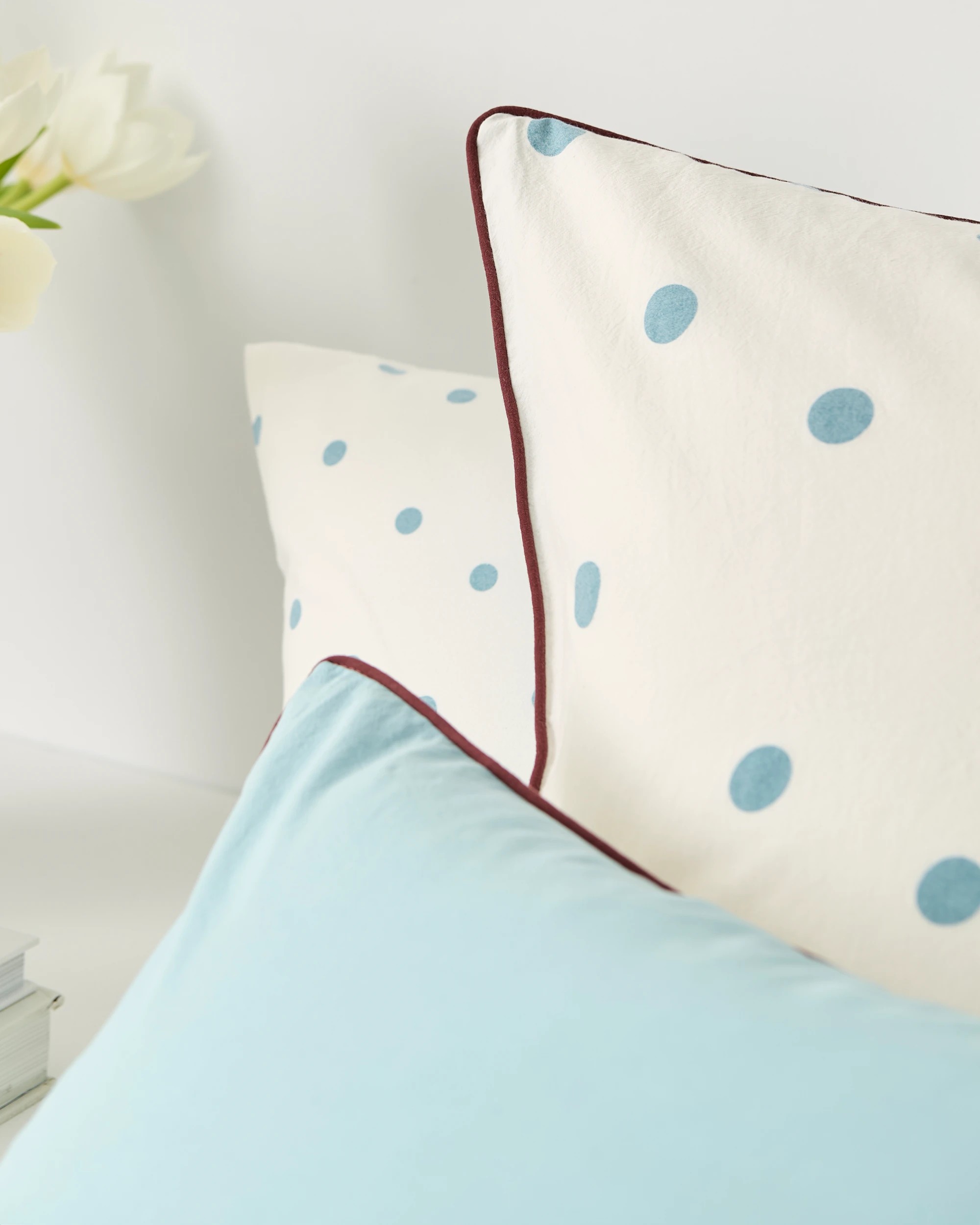 9 Arlo Polka Dot Stonewash Cotton Quilt Cover Set - Super King Bed - Blue, 9 of 10