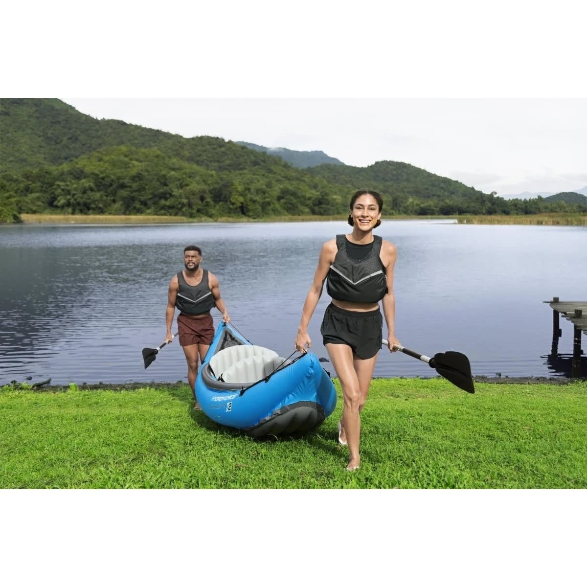 10 Bestway Hydro-Force Inflata-Shield Inflatable Cove Champion X2 Kayak Set, 10 of 10