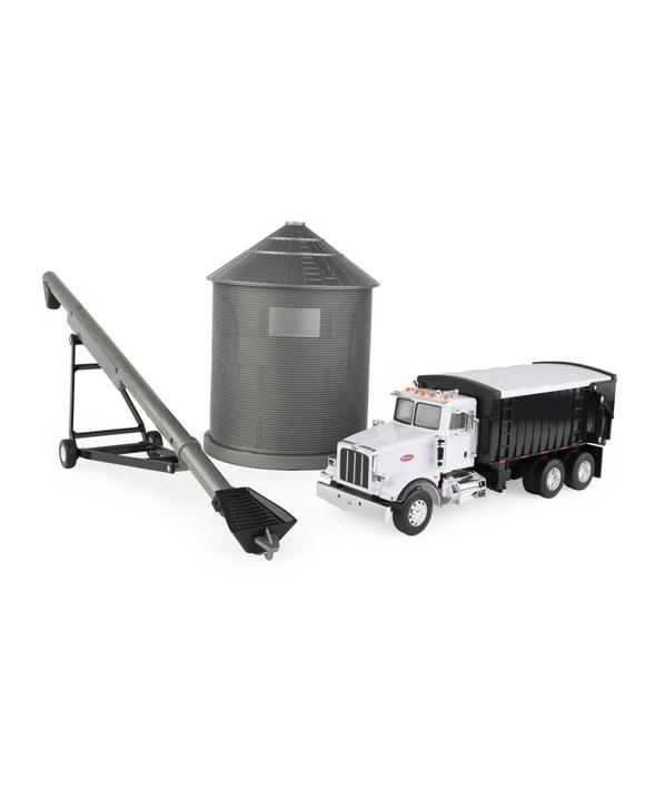 ERTL Big Farm Peterbilt Model 367 Straight Truck w Grain Box & Grain Bin 1:32 Scale  46501