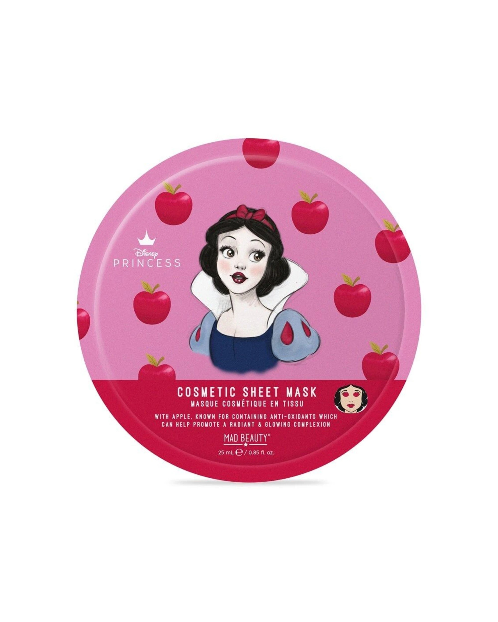 2 Disney 6PK Snow Cosmetic Scented Skincare Sheet Face Mask 25ml Apple - Multi, 2 of 3