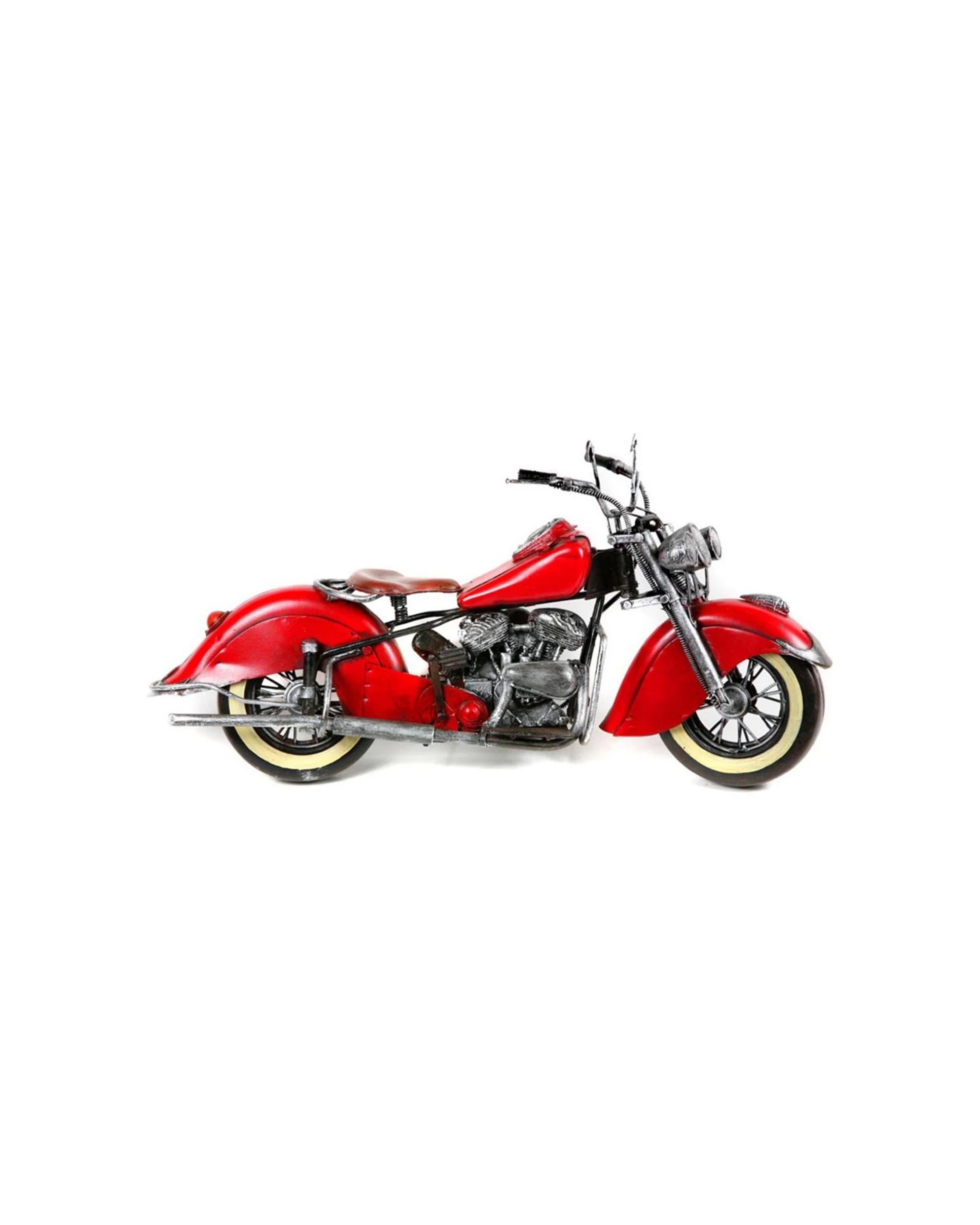 1 Boyle Metal Ornament Home Decor Collectible 1948 Chief Motorcycle 41x21x20.8cm - Red, 1 of 3