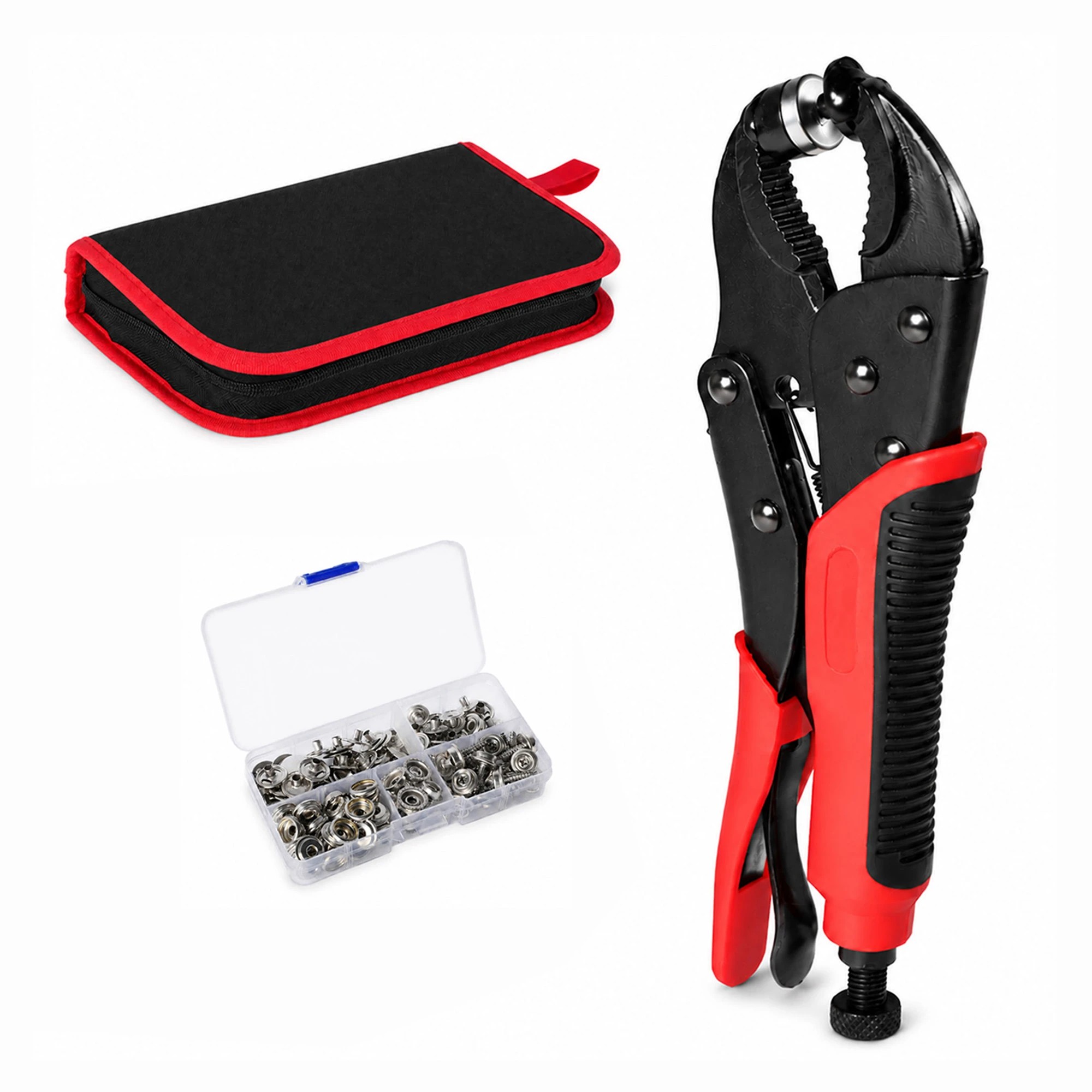 4 Traderight Snap Fastener Kit Adjustable Press Tool for Boat Covers Leather Cloths, 4 of 8