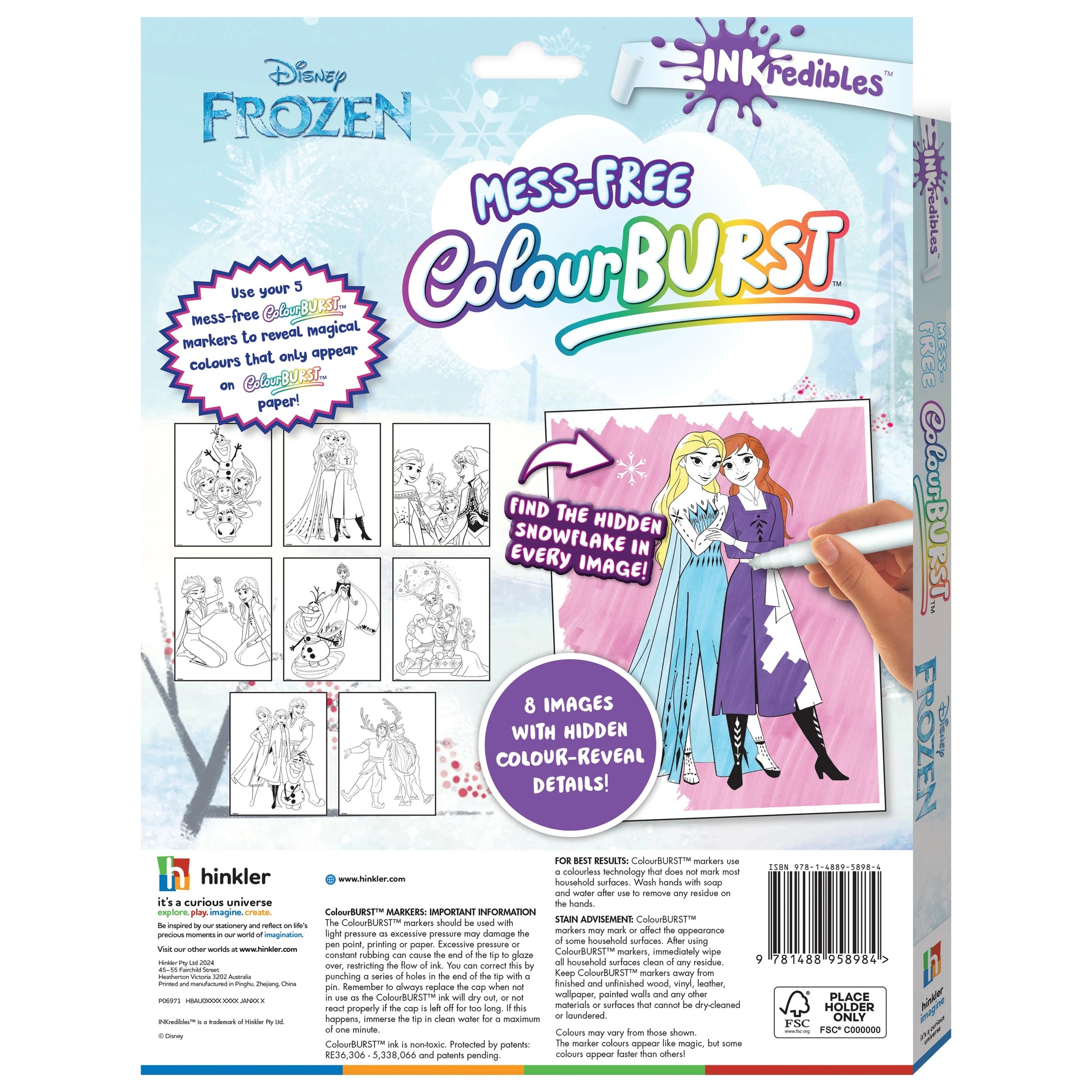 2 INKredibles Disney Frozen Mess-Free ColourBurst Activity Kit - Book, 2 of 6