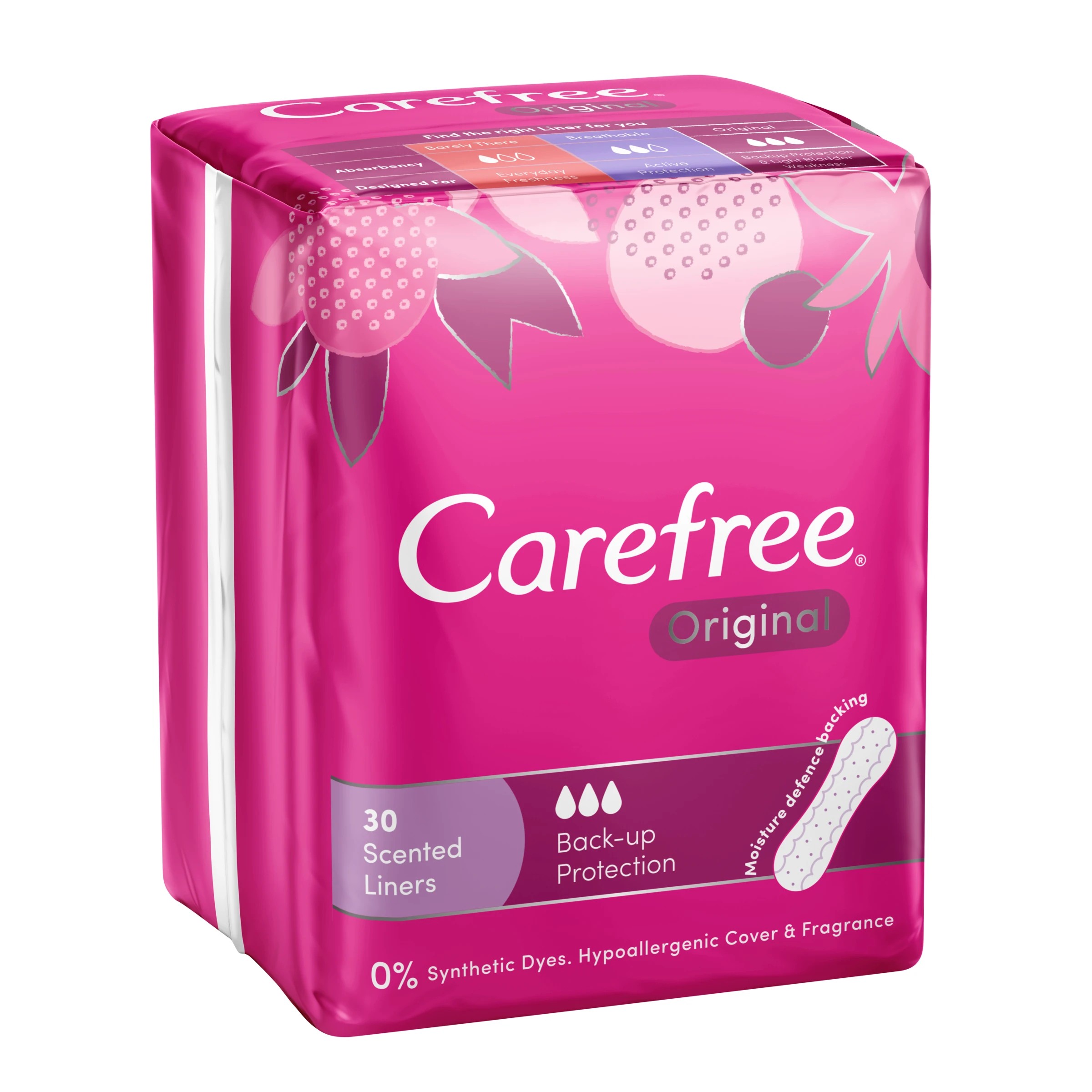1 Carefree 30 Pack Original Shower Fresh Panty Liners, 1 of 7