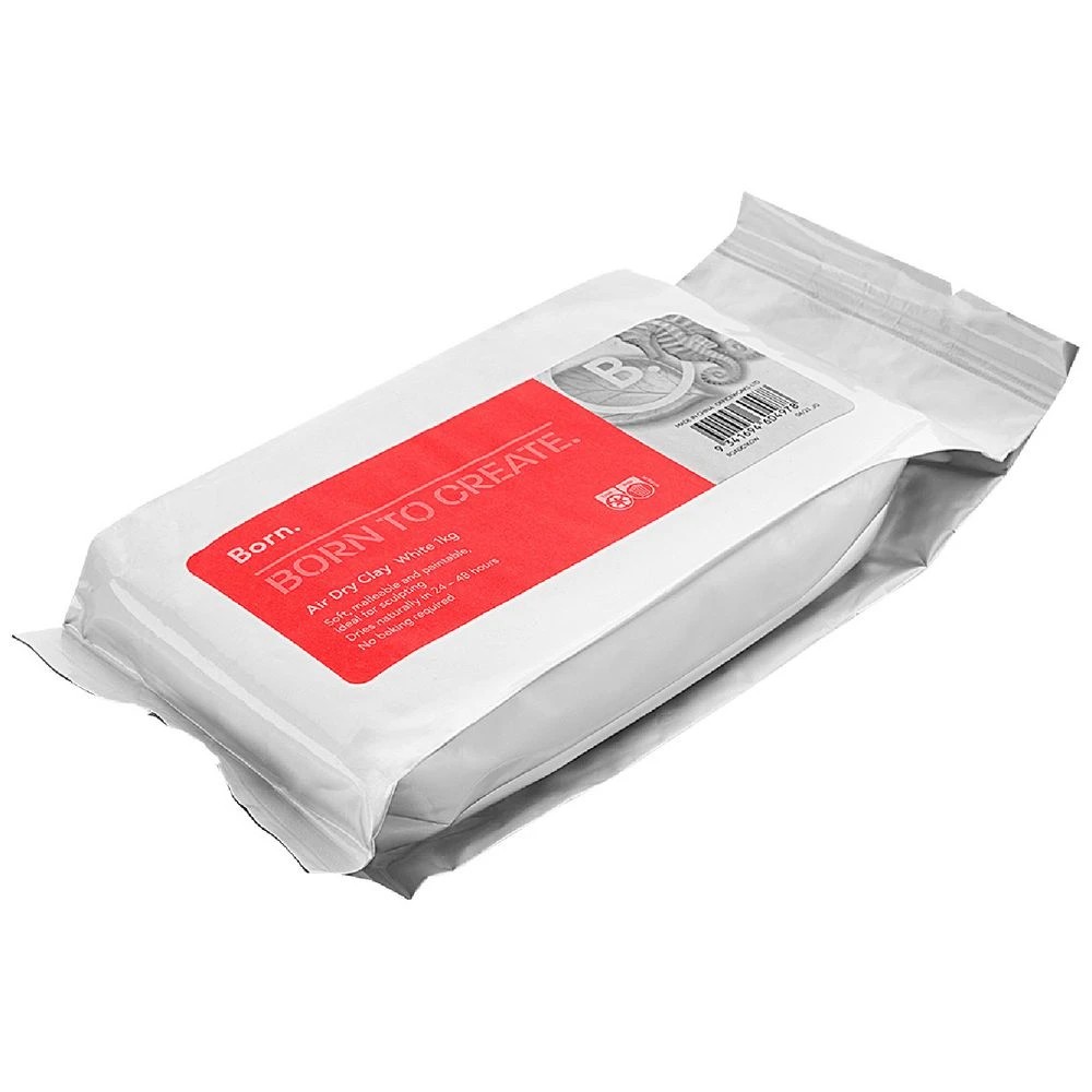2 Born Air Dry Clay 1kg White, 2 of 3