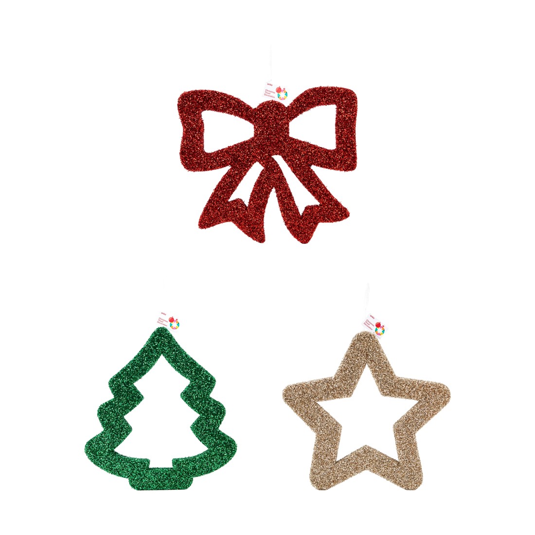 2 Christmas Tinsel Decoration - Assorted, 2 of 2
