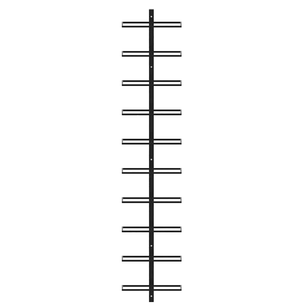 6 Vidaxl Wall-mounted Wine Racks For 20 Bottles 2 Pcs Metal - Black, 6 of 10