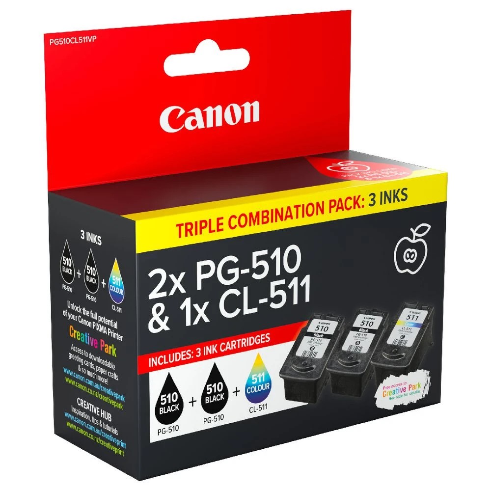 3 Canon 510 and 511 Triple Combination Ink Pack, 3 of 5