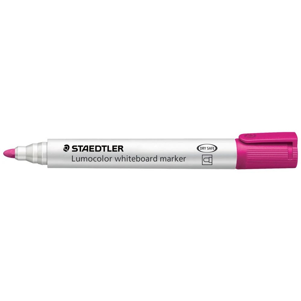 1 Staedtler Lumocolor Whiteboard Marker Bullet Pink, 1 of 4