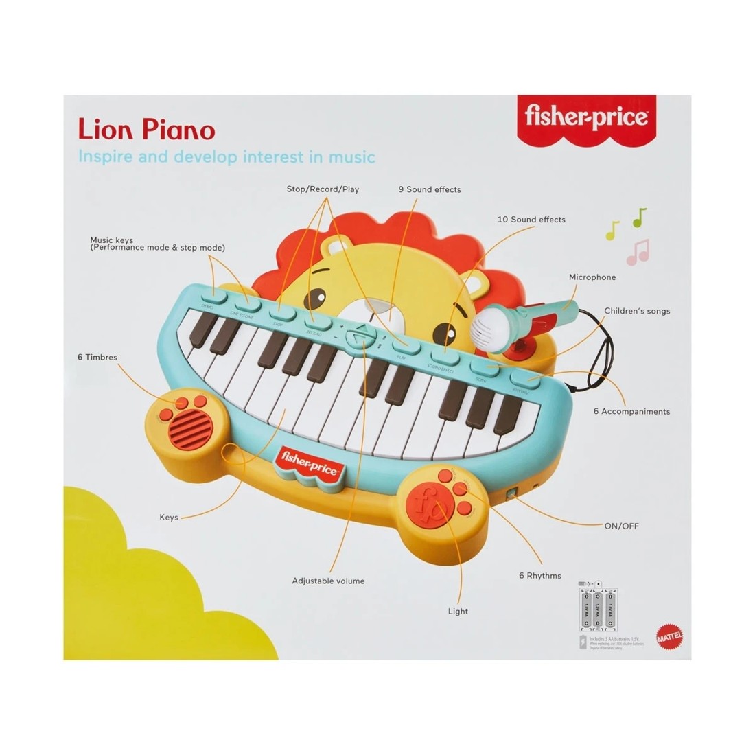 9 Fisher-Price Lion Piano, 9 of 9