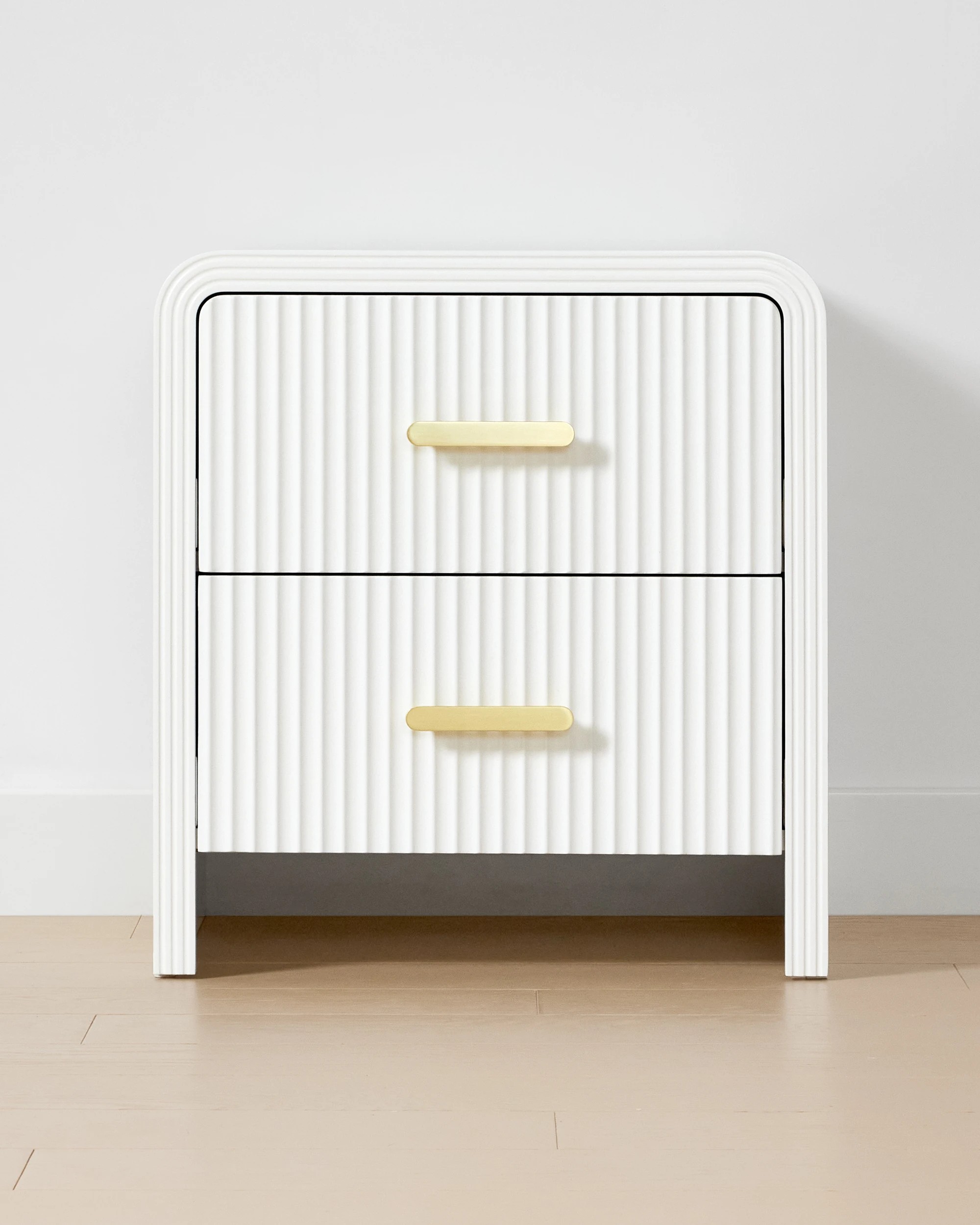 3 Luna 2 Drawer Bedside Table - White, 3 of 9