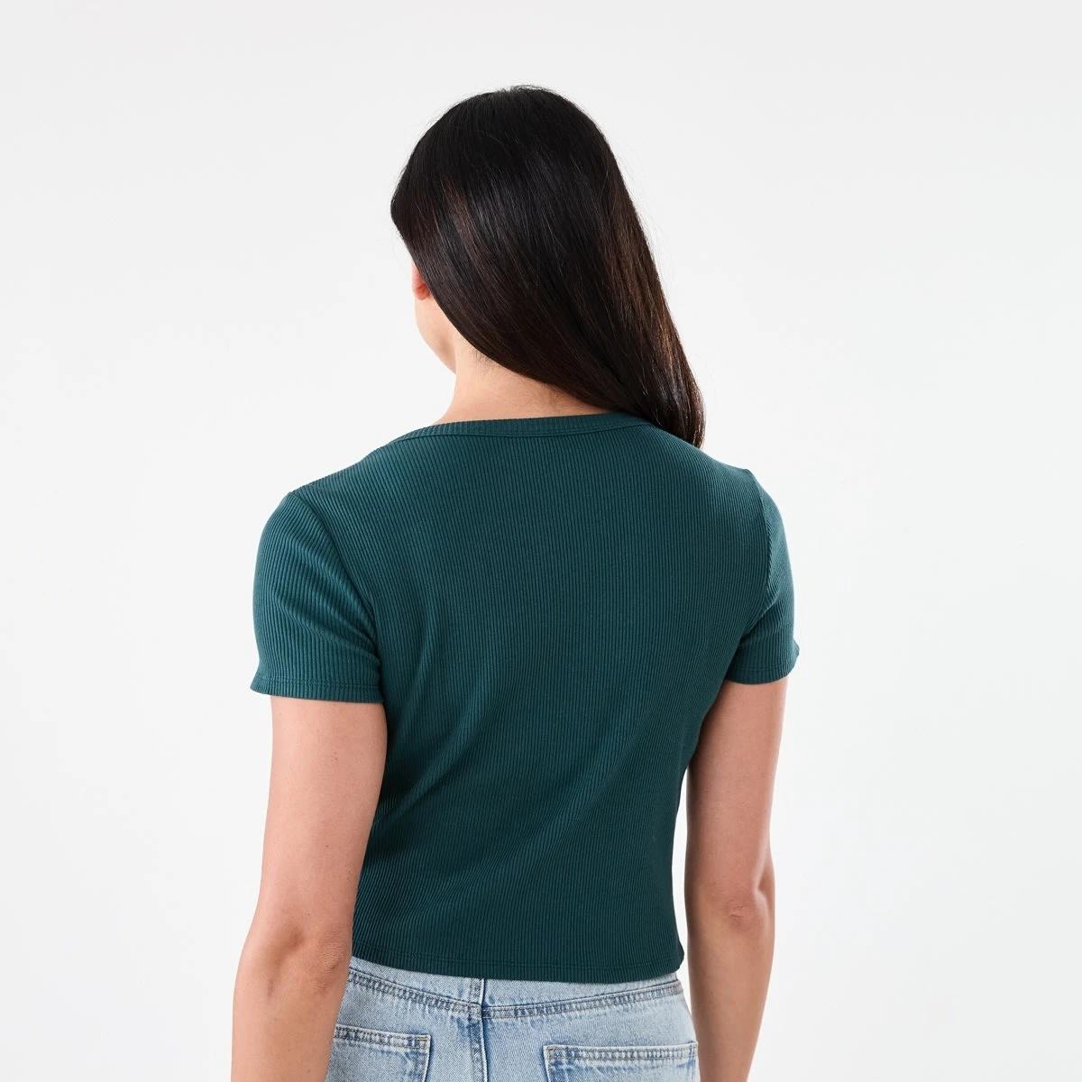 3 Short Sleeve Rib Square Neck T-shirt Kason Gren, 3 of 5