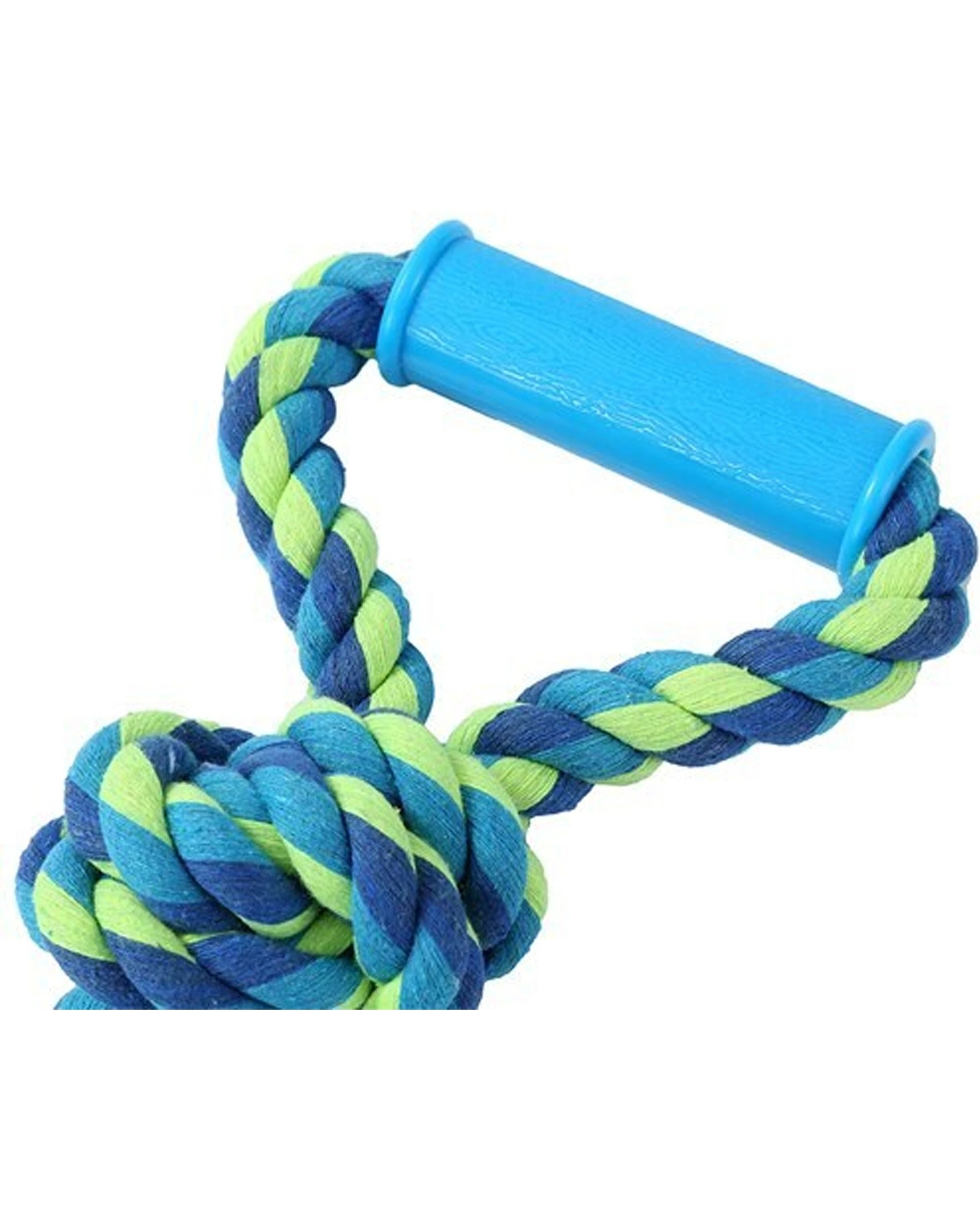 6 Paws And Claws 3pc Twin Knotted Rope Tugger Toy With Handle 50cm - Multi, 6 of 6