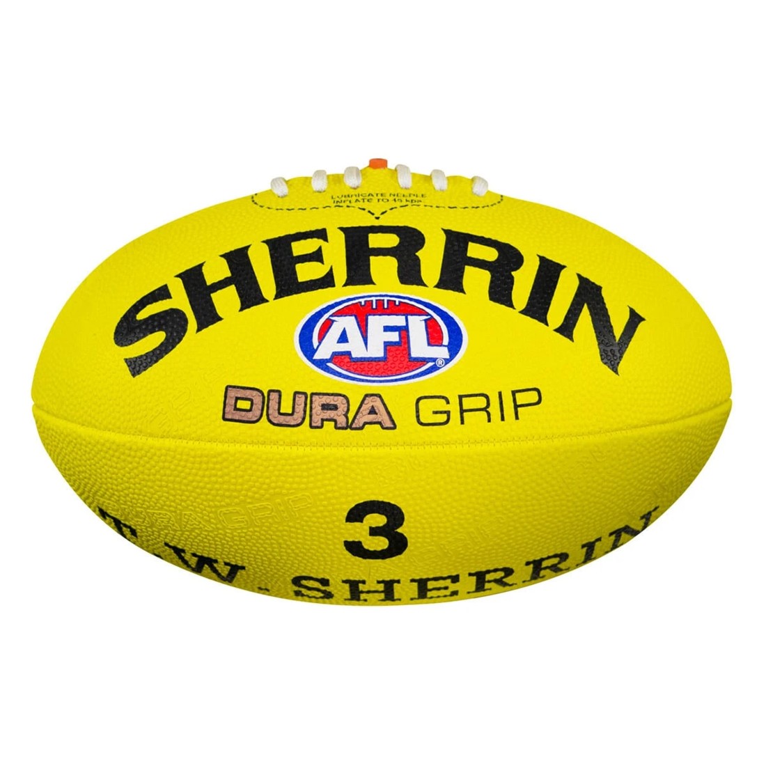 1 Sherrin AFL Dura Grip Football - Size 3, Yellow, 1 of 1