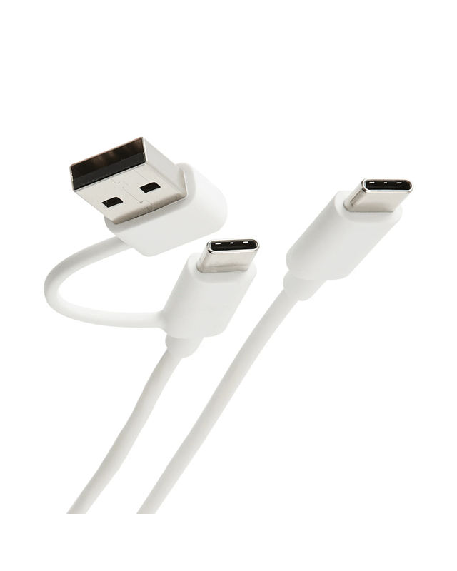 2-in-1 USB-A/C to USB-C Cable - W