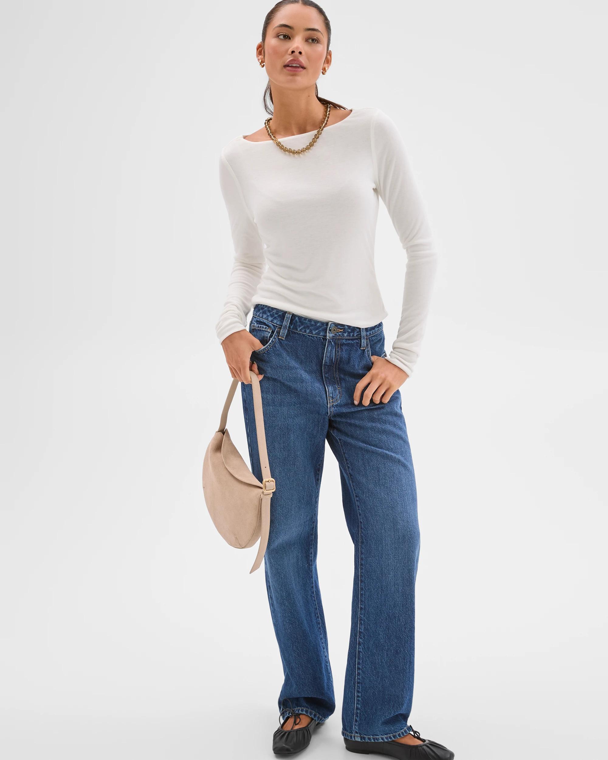 1 Lily Loves Straight Leg Denim Jeans BROOKLYN BLUE, 1 of 5