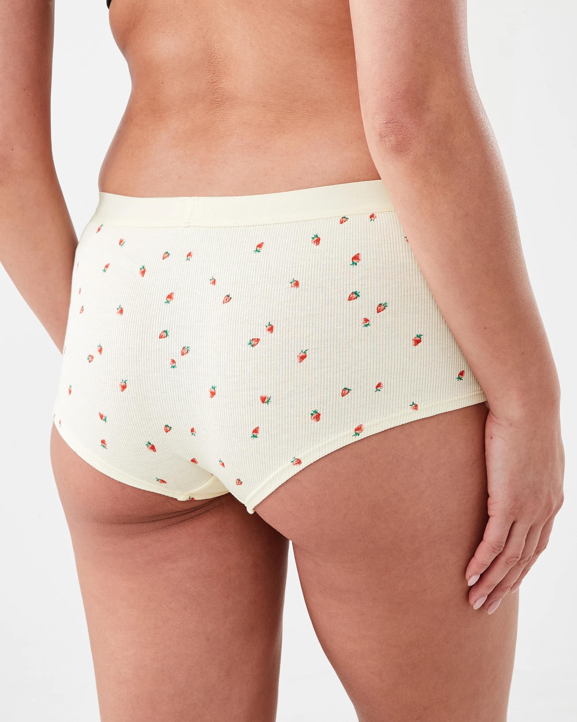 3 Rib Boyleg Briefs Strawberry, 3 of 4