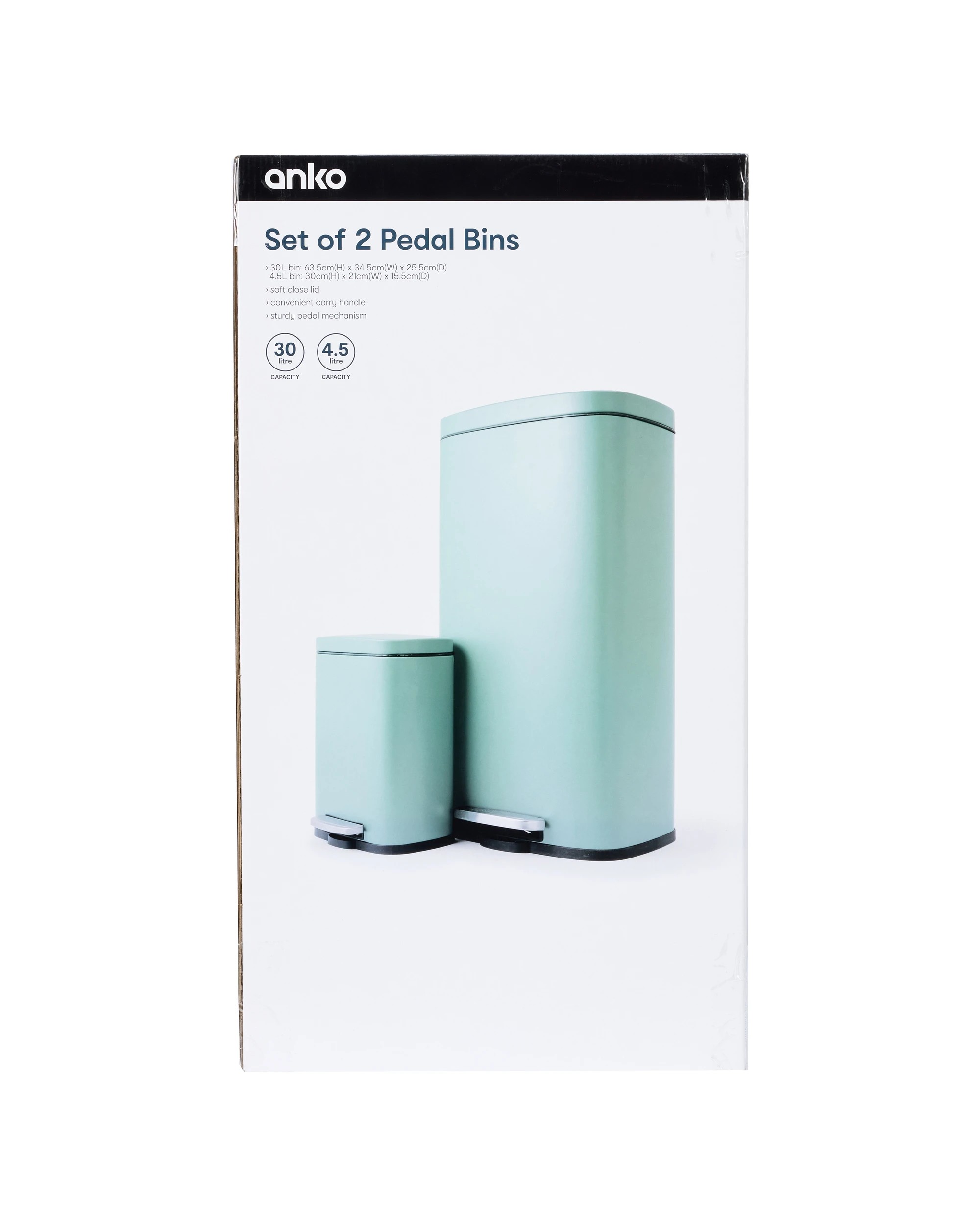 10 Set of 2 Pedal Bins - Green, 10 of 10