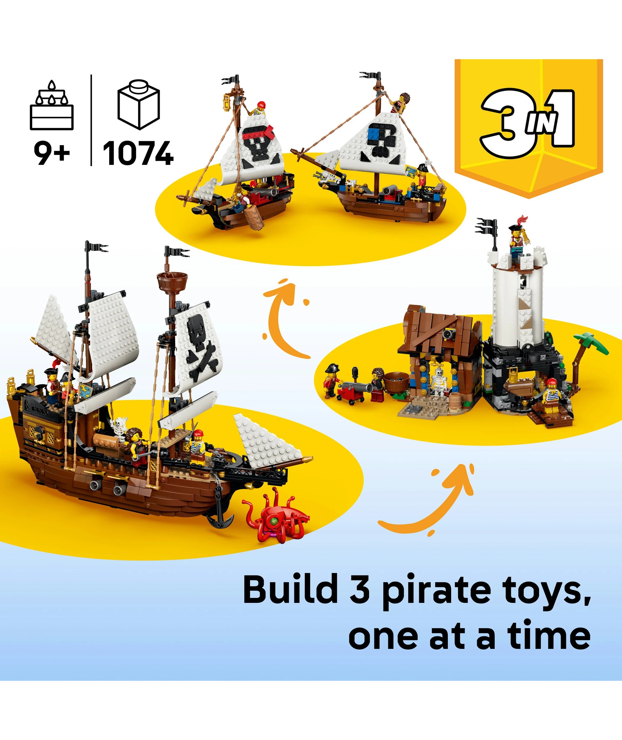 3 LEGO Creator Iconic Pirate Ship 31387, 3 of 9