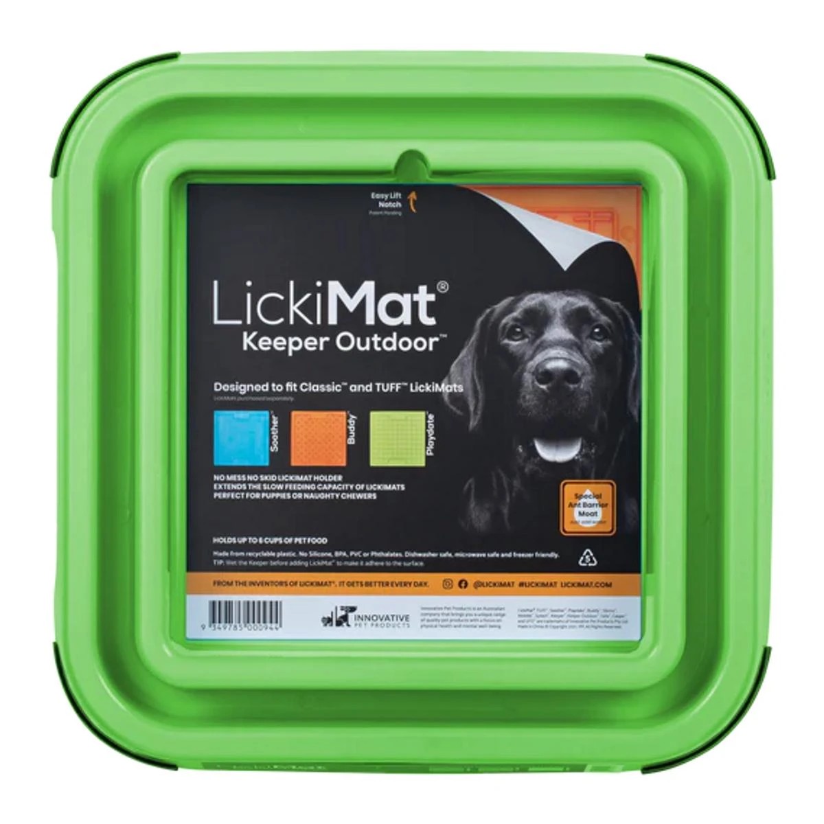 1 Lickimat Green Outdoor Keeper Ant Free Rim - Fits Classic & Tuff Lickimats For Dogs, 1 of 1