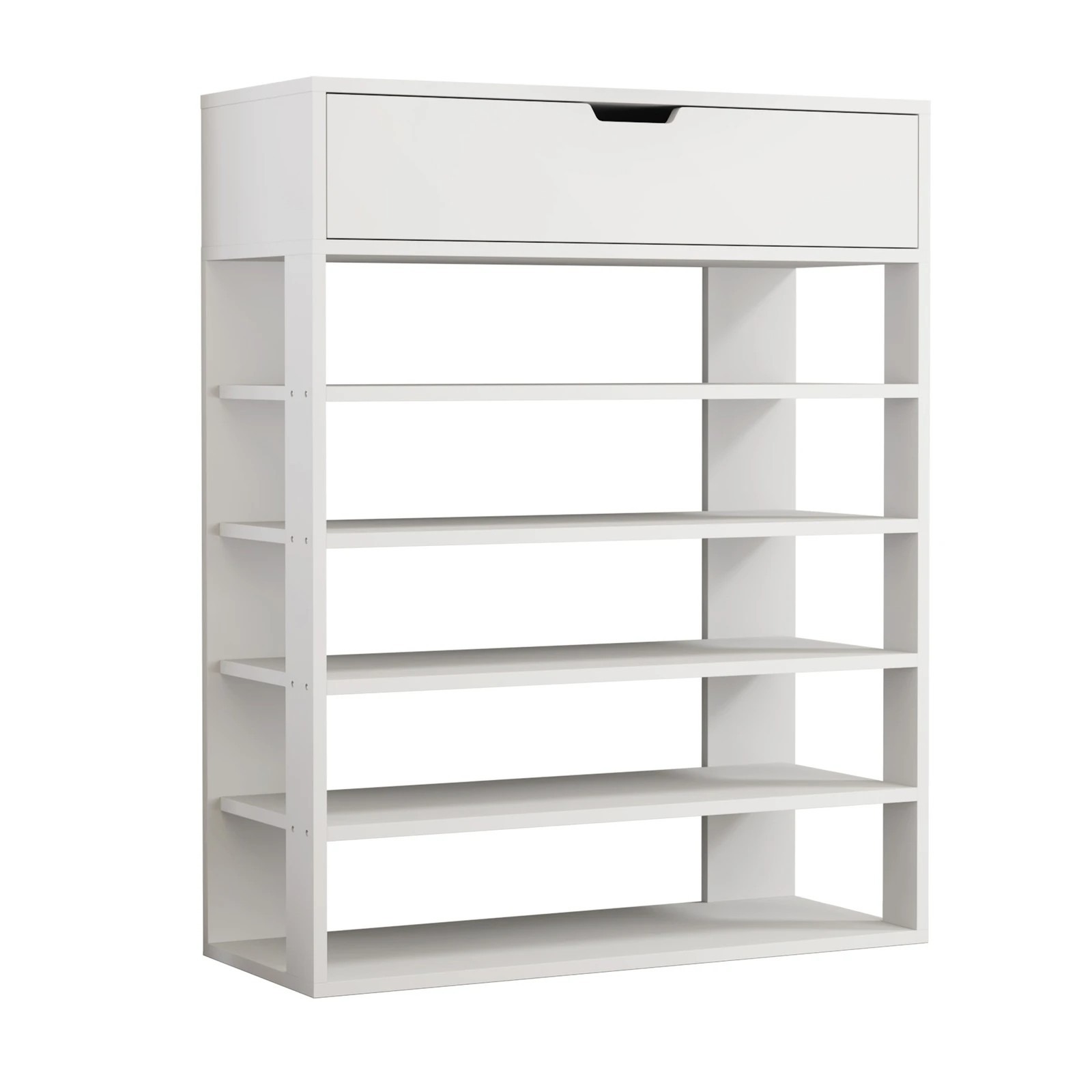 4 Oikiture Shoes Storage Rack 5-tier Shelves Shoe Storage Cabinet Drawer
 - White, 4 of 8