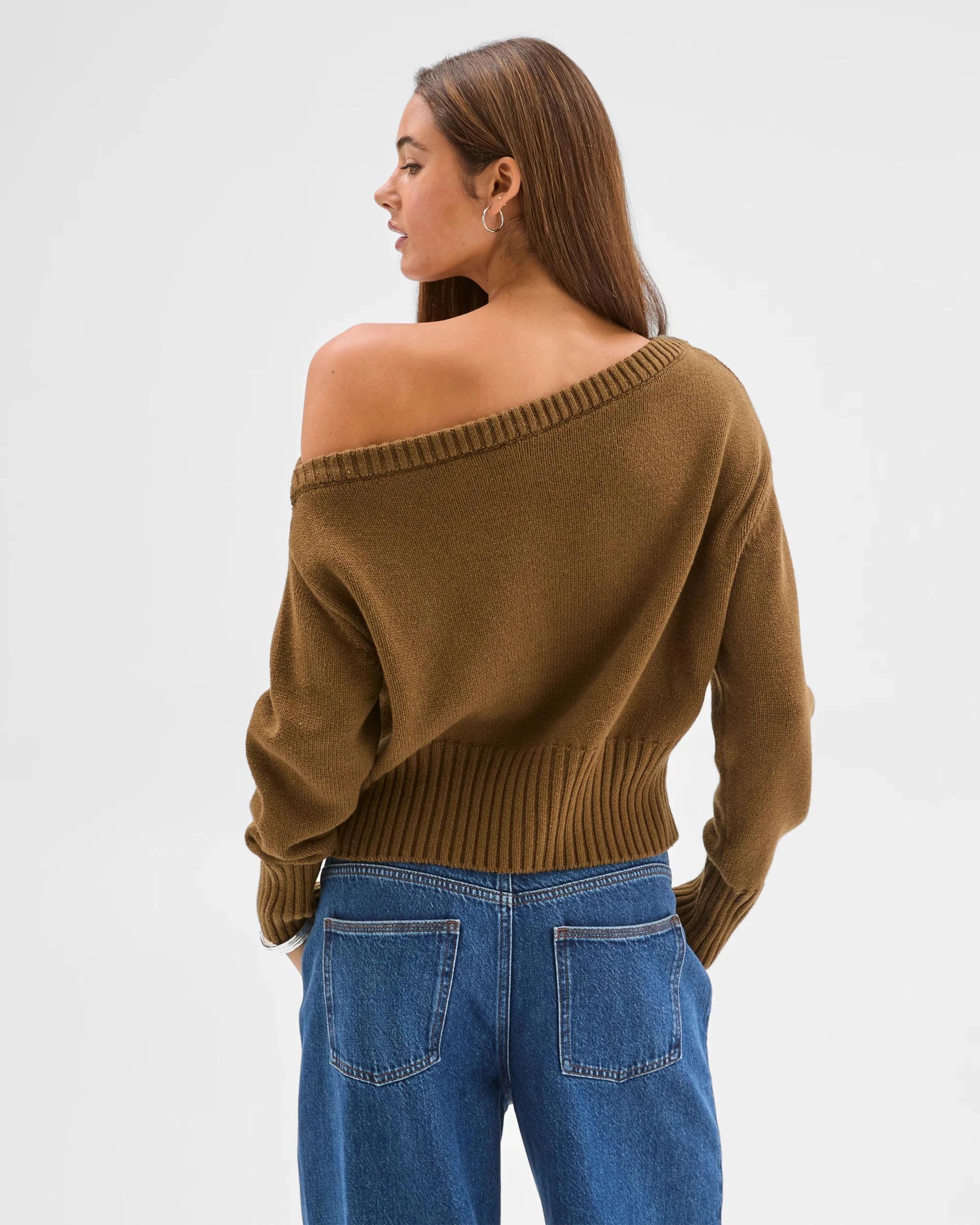 7 Lily Loves Off Shoulder Jumper DEEP MOSS, 7 of 7