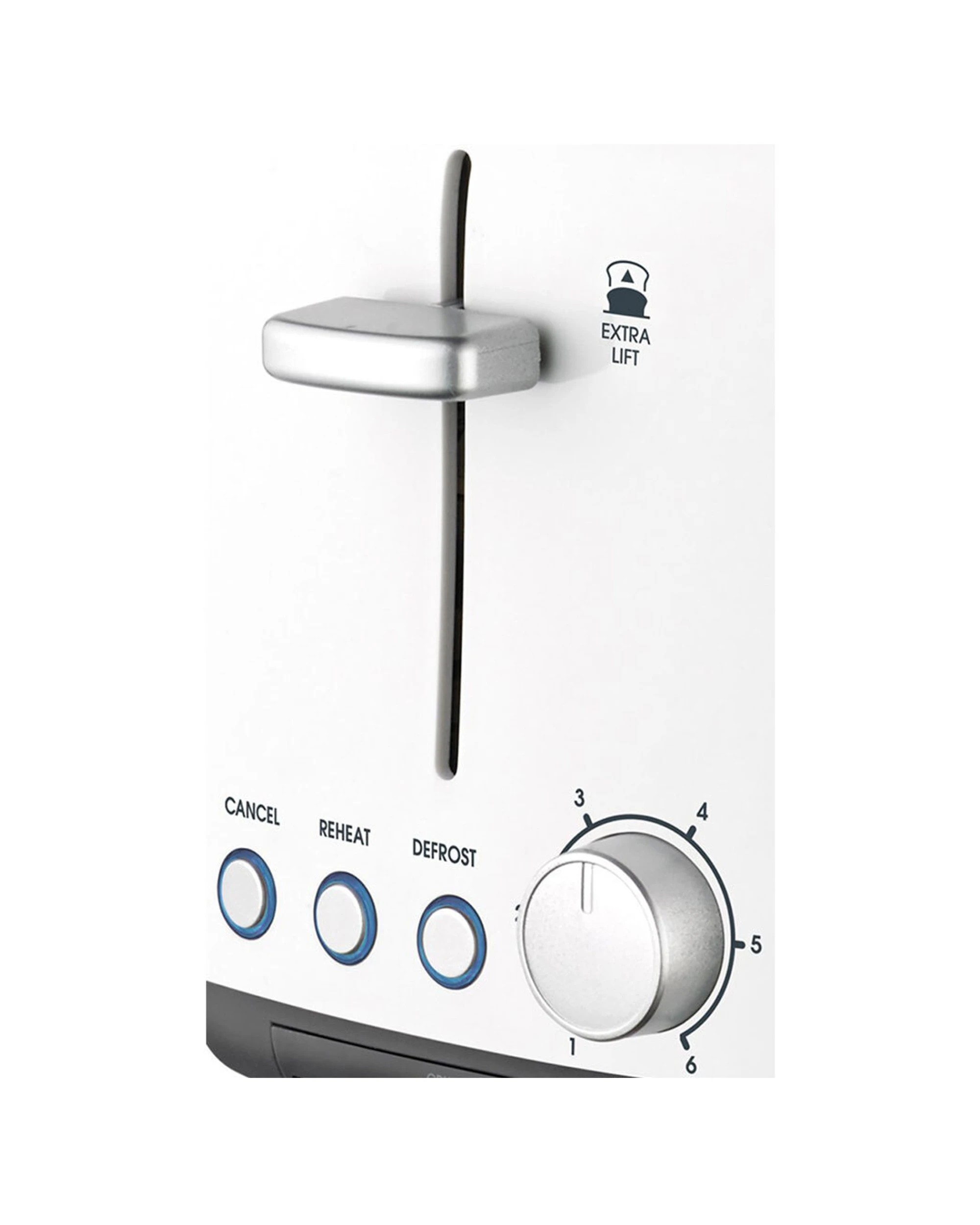 3 Kambrook 1450w Perfect Fit Extra Lift Wide/long Slot Plastic 4 Slice Toaster - White, 3 of 3